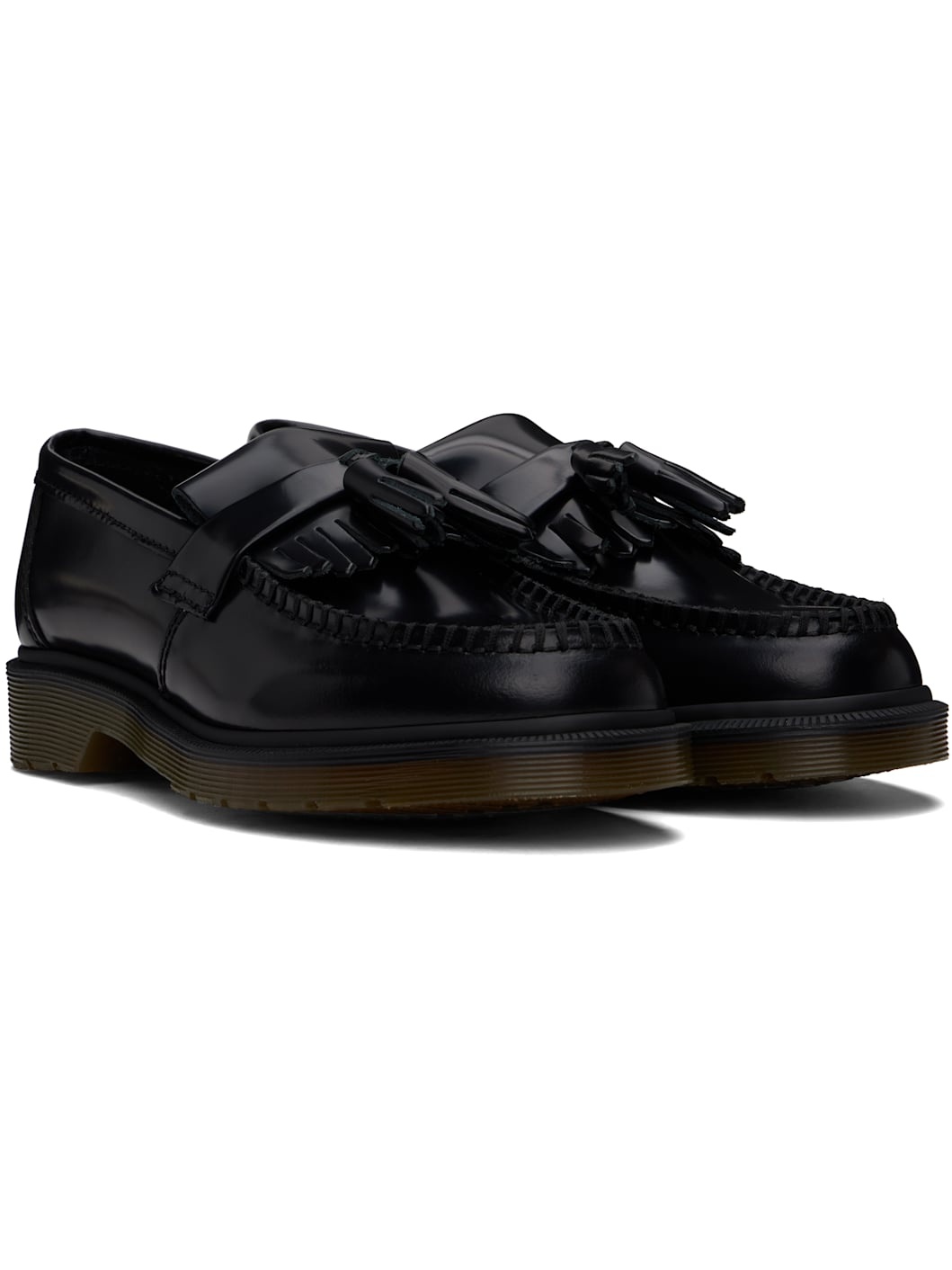 Black Adrian Smooth Leather Tassel Loafers - 4