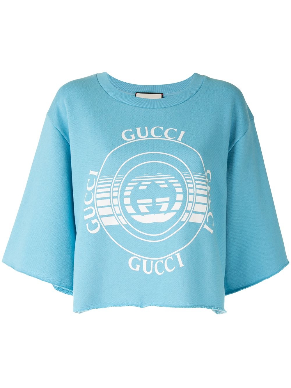 Gucci disk-print cropped T-shirt - 1