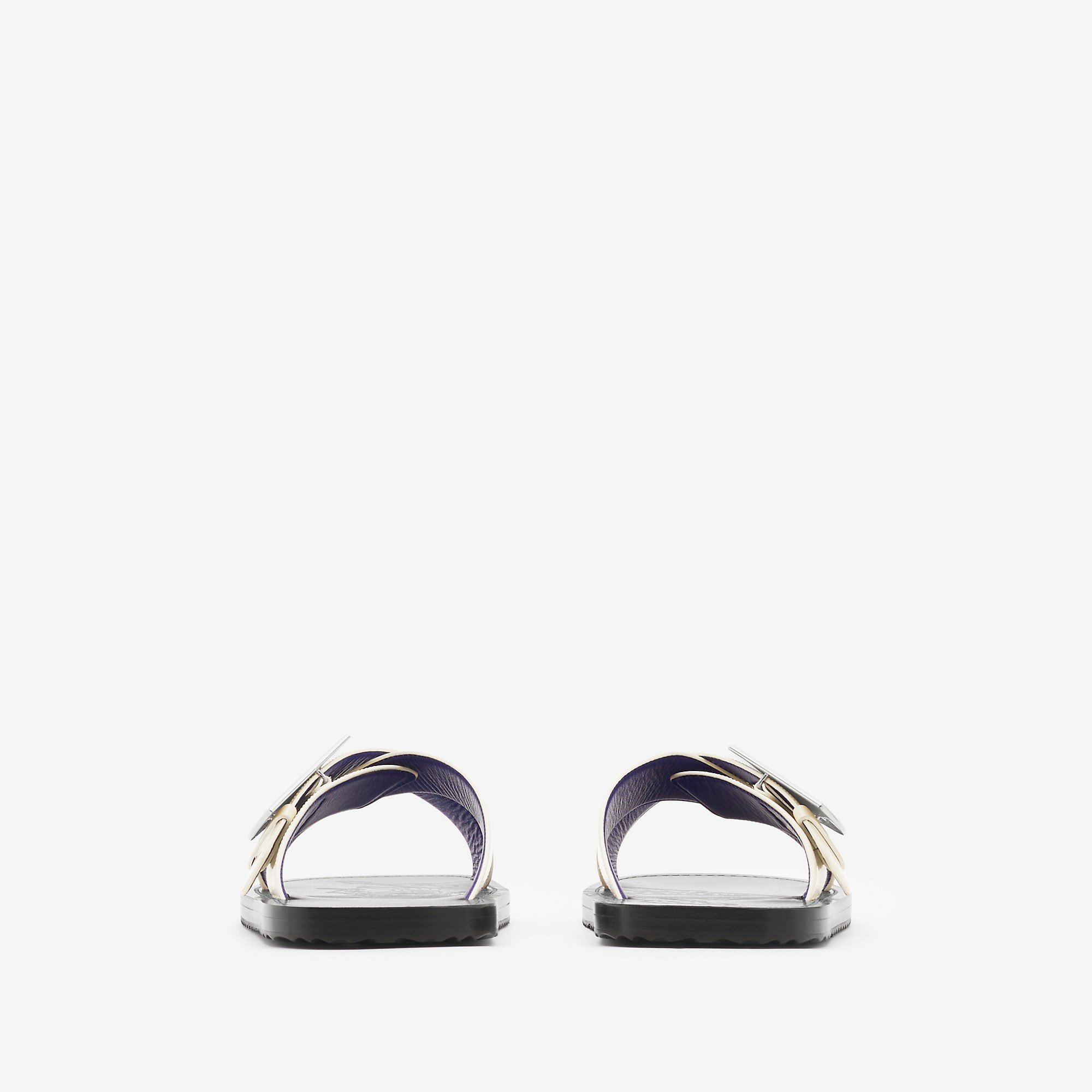 Burberry Leather Strip Shield Slides | REVERSIBLE