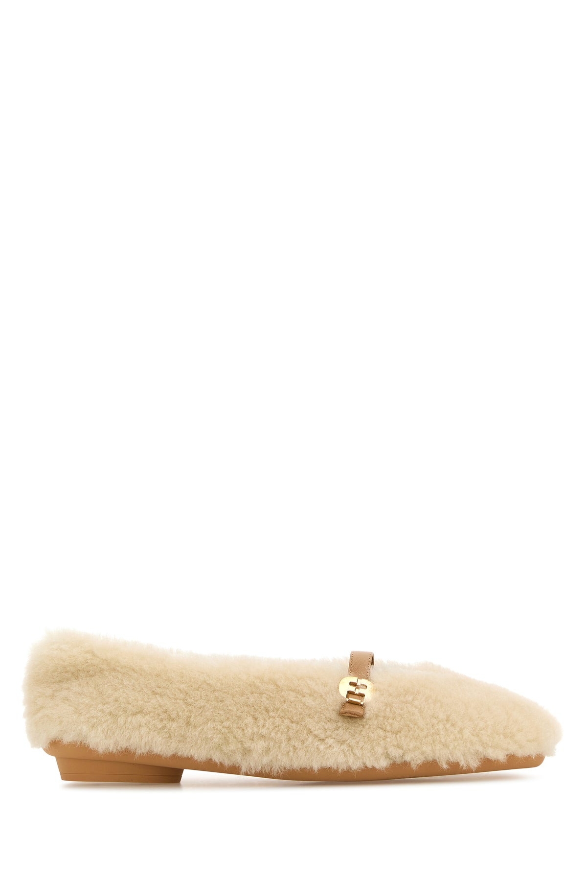 Ivory shearling Noella ballerinas - 1