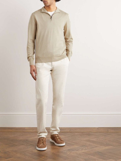 Canali Slim-Fit Cotton Half-Zip Sweater outlook