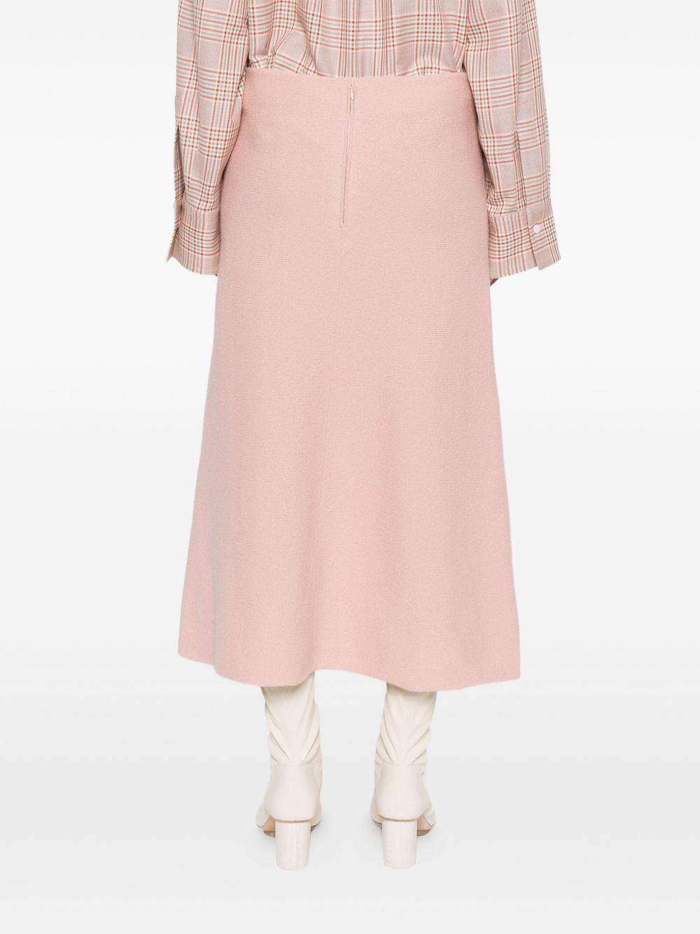 wool A-line skirt - 4