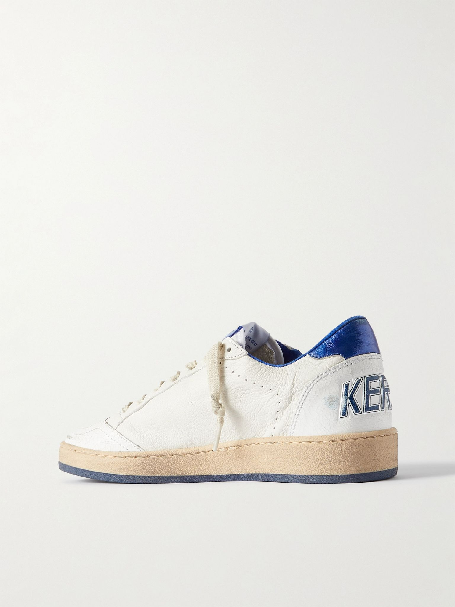 Ball Star distressed leather sneakers White - 3