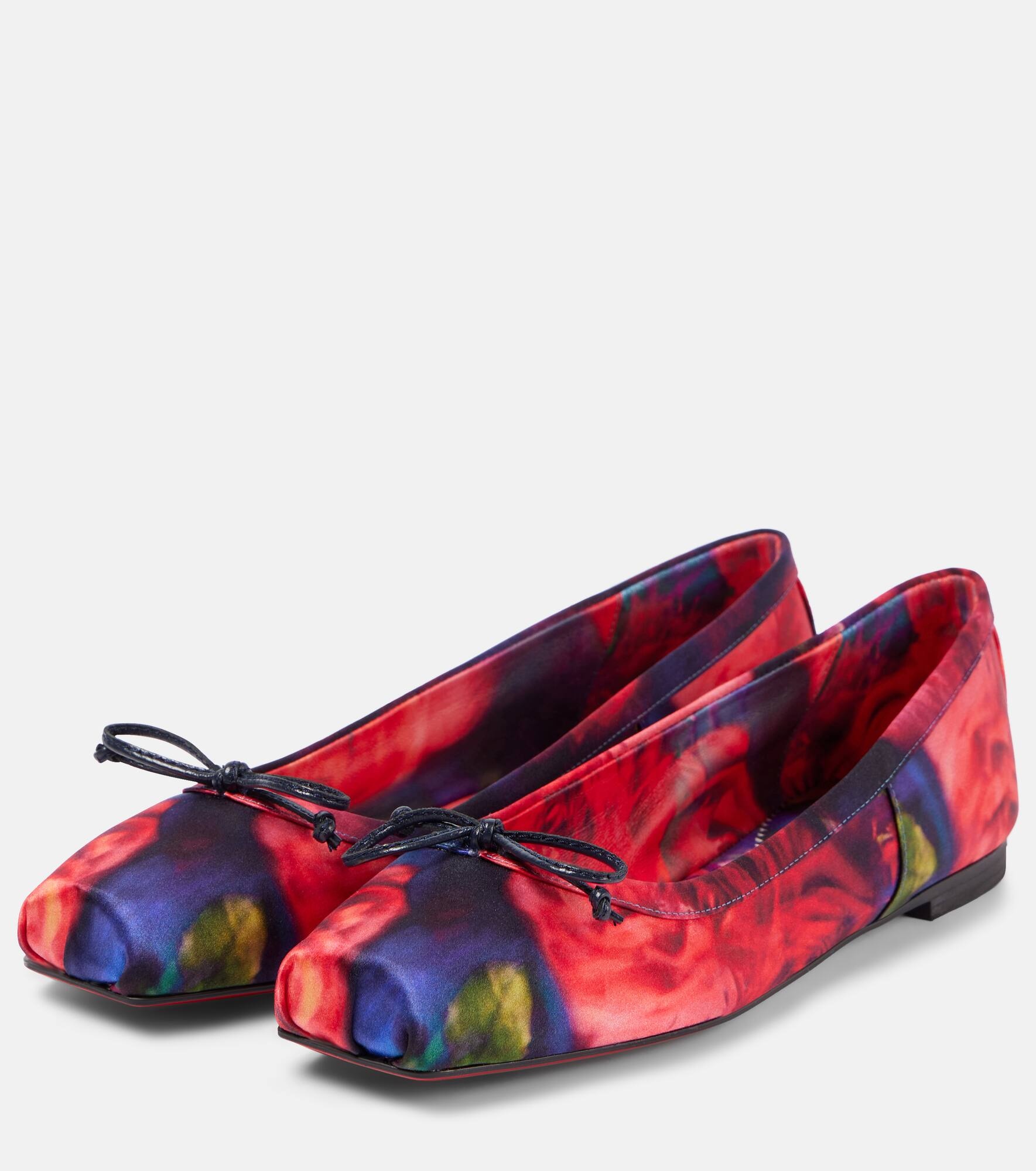 Mamadrague floral satin ballet flats - 4