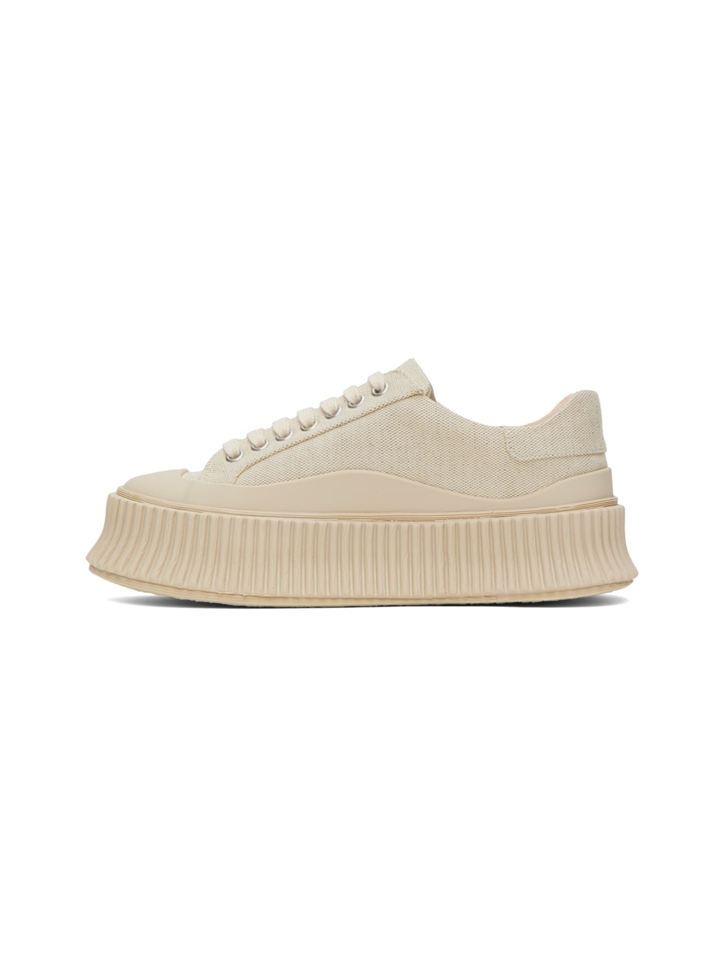 Beige Vulcanized Sneakers - 3