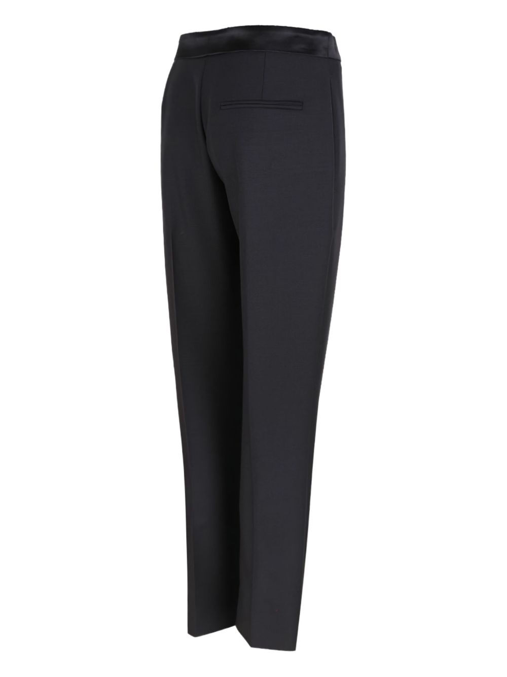 satin-waistband wool trousers - 3