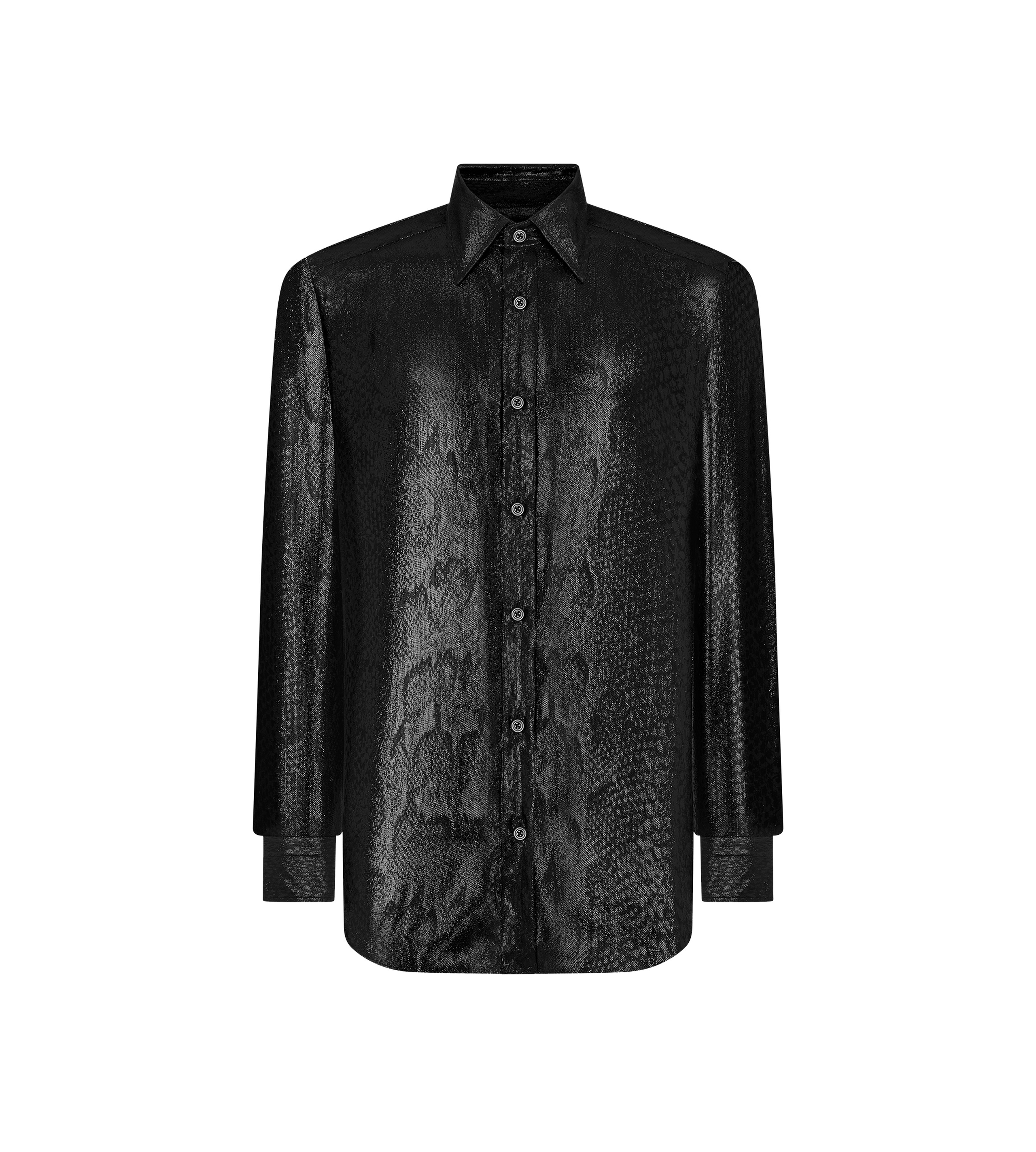 SNAKE JACQUARD FLUID FIT SHIRT - 1