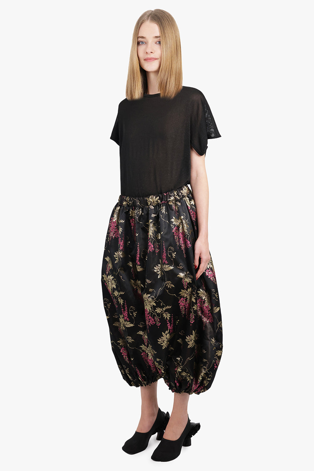 GLITTER S/S RELAXED TOP | BLACK - 4