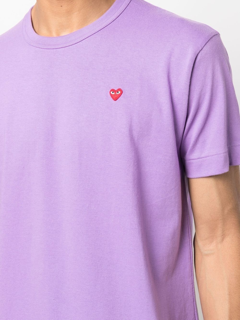 heart-patch cotton T-Shirt - 6