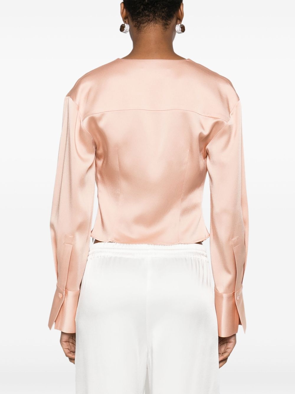 cowl-neck blouse - 4