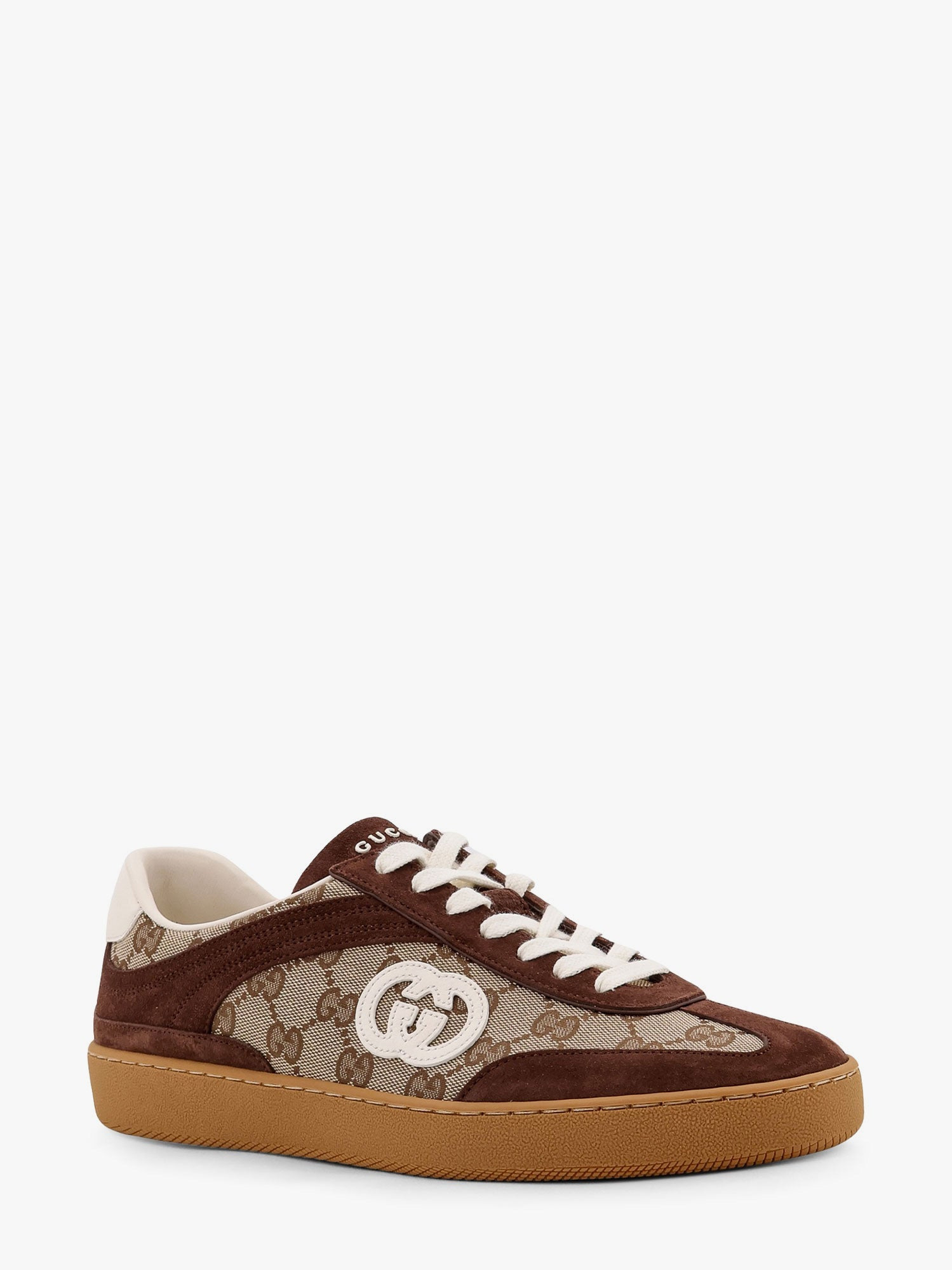 G75 LOW-TOP SUPREME GG FABRIC AND SUEDE SNEAKERS - 2