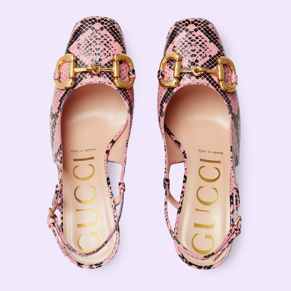 Women's python print high heel pump - 5