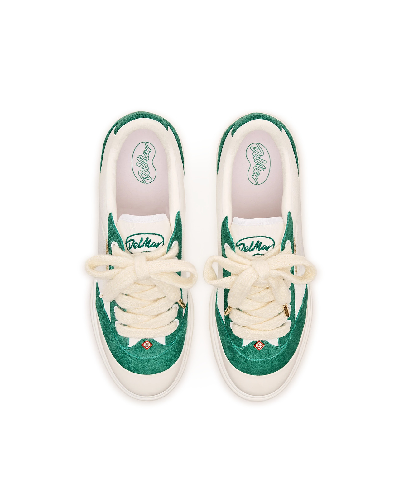 Women's Del Mar White & Green Sneaker | Casablanca Paris - 4