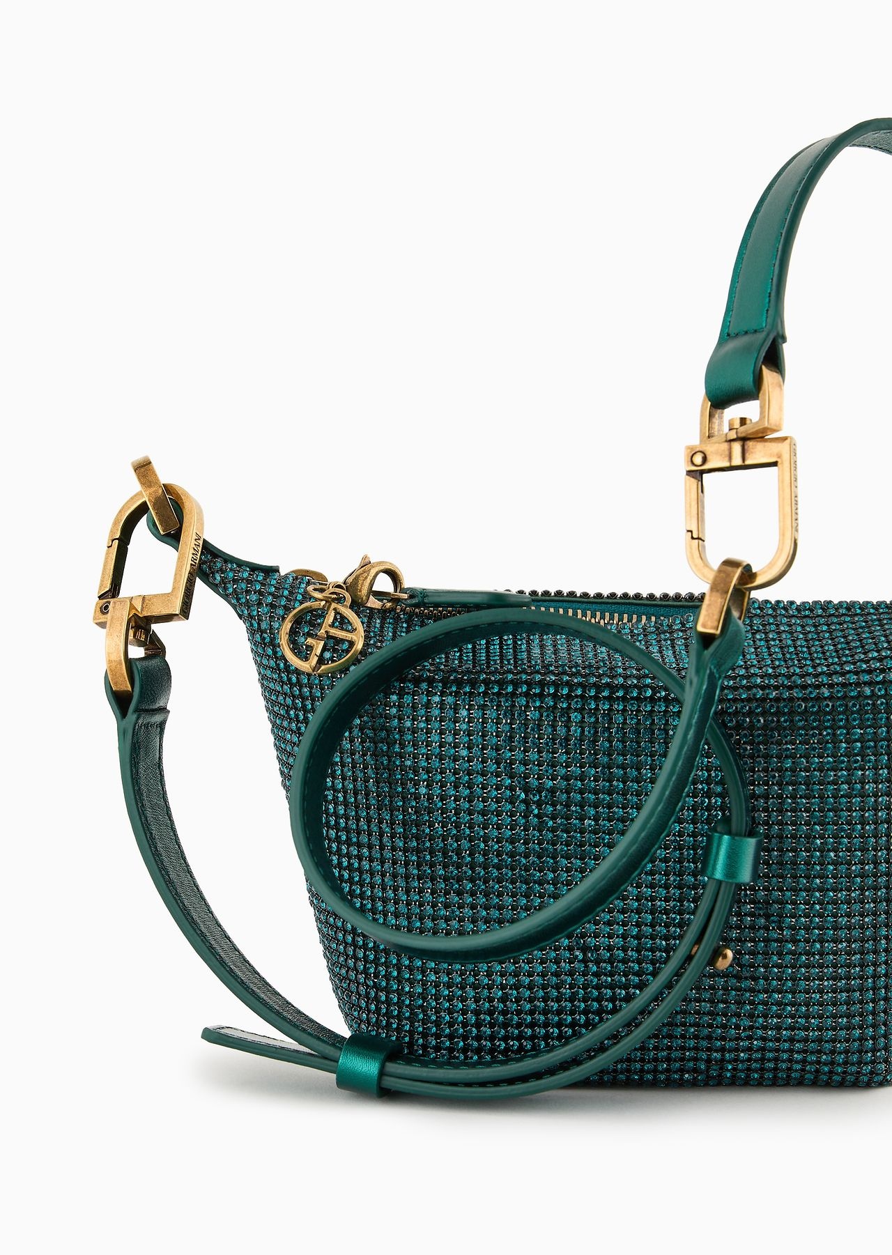 La Prima Soft mini handbag in metallic knit with rhinestones - 5