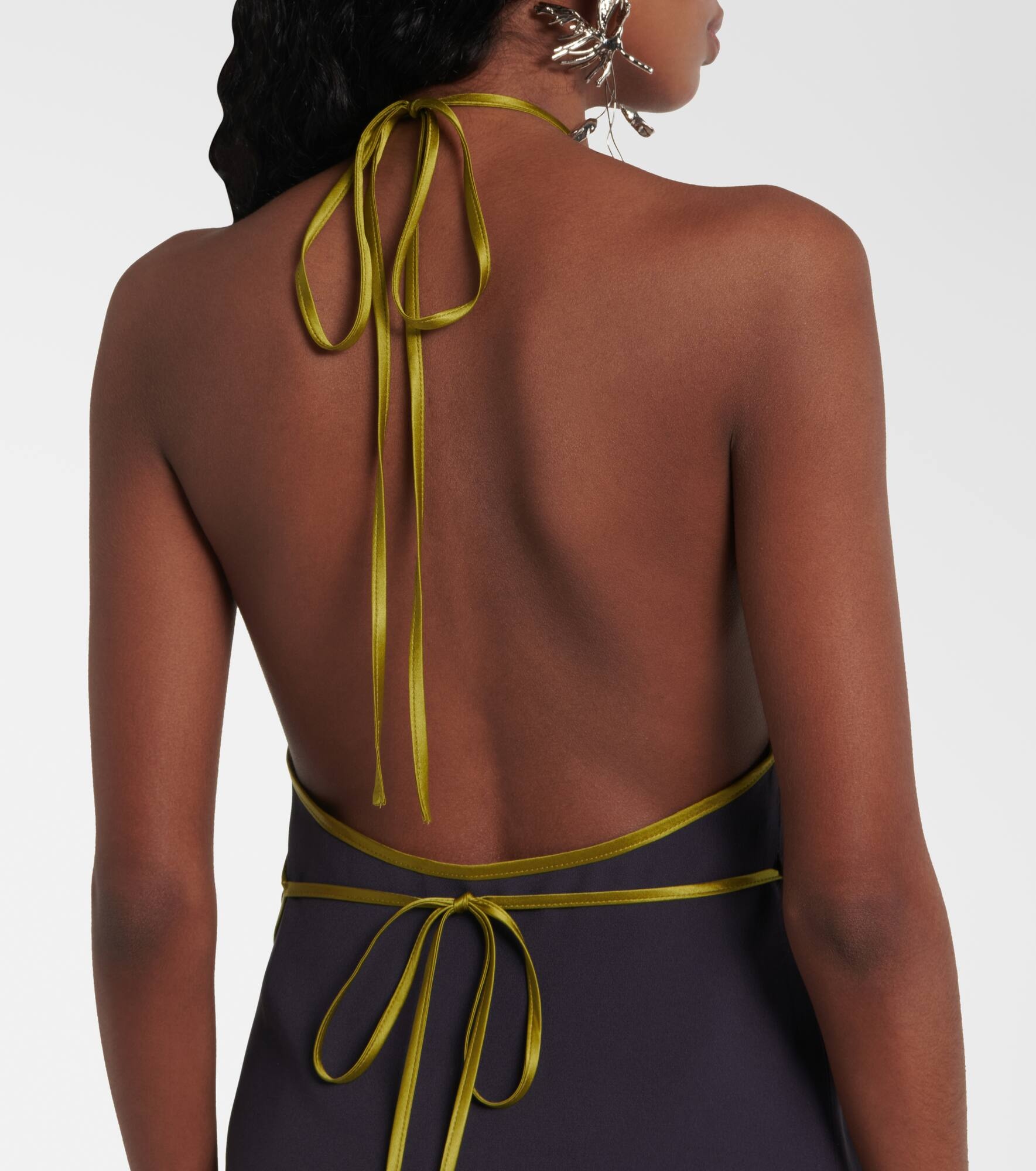Crêpe satin wrap top - 6