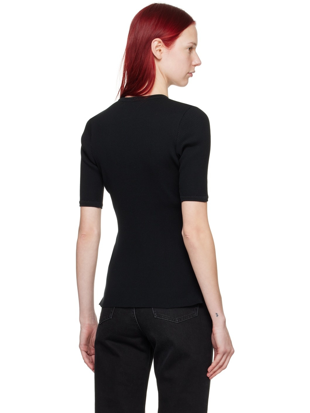 Black Rib T-Shirt - 3