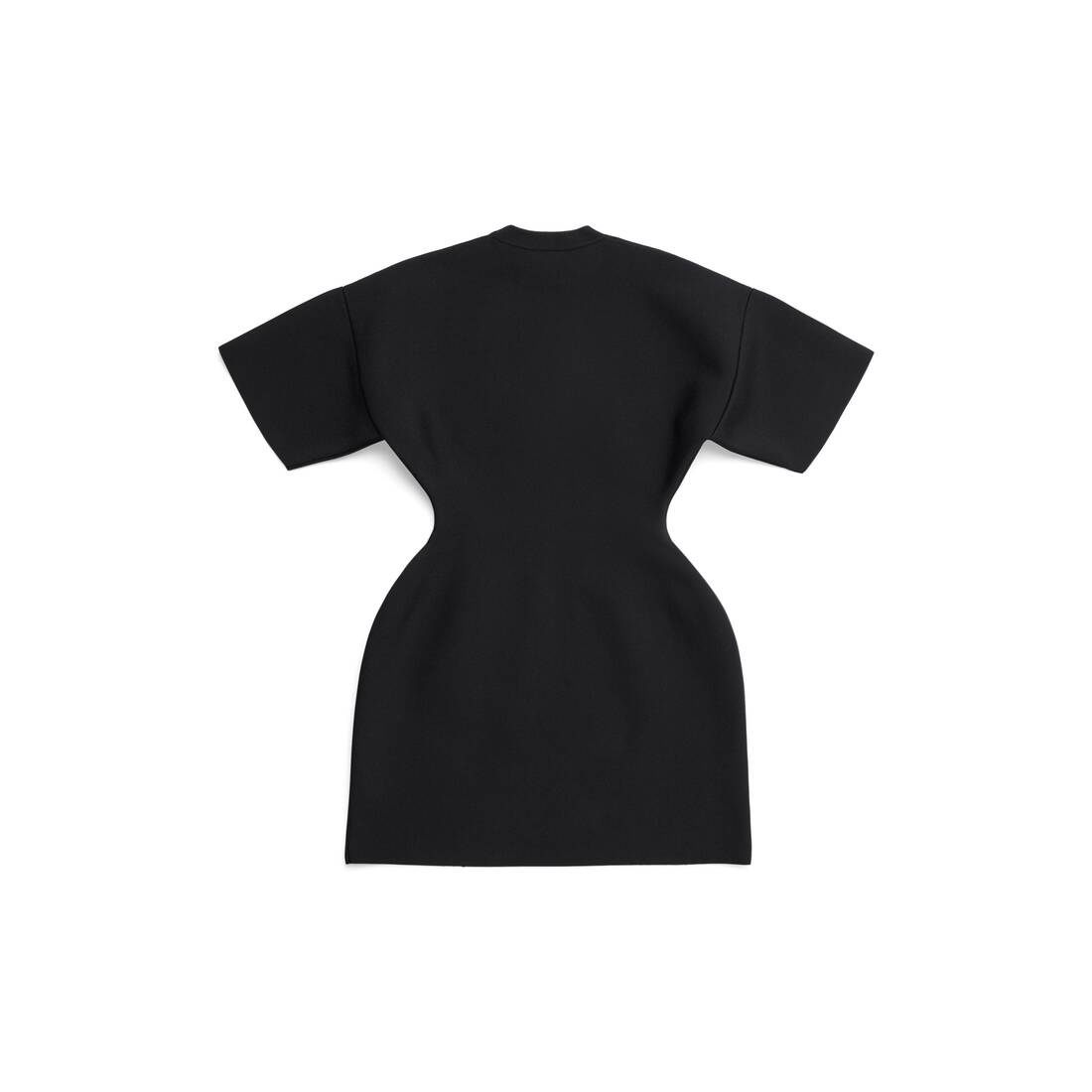 Women's Hourglass Crewneck Short Sleeve Dress in Black - 6