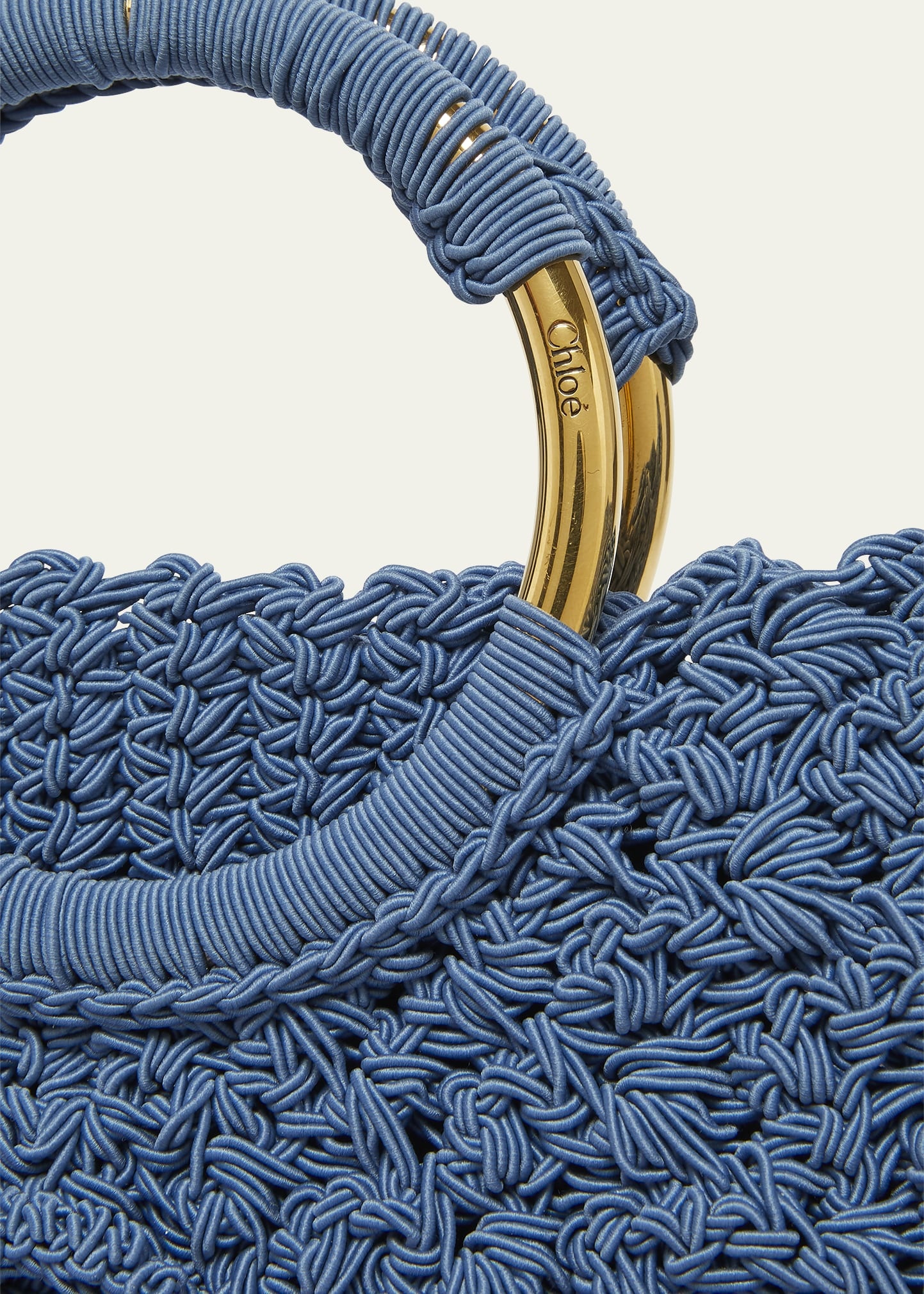 Passementerie Crochet Top-Handle Bag in Fabric - 5