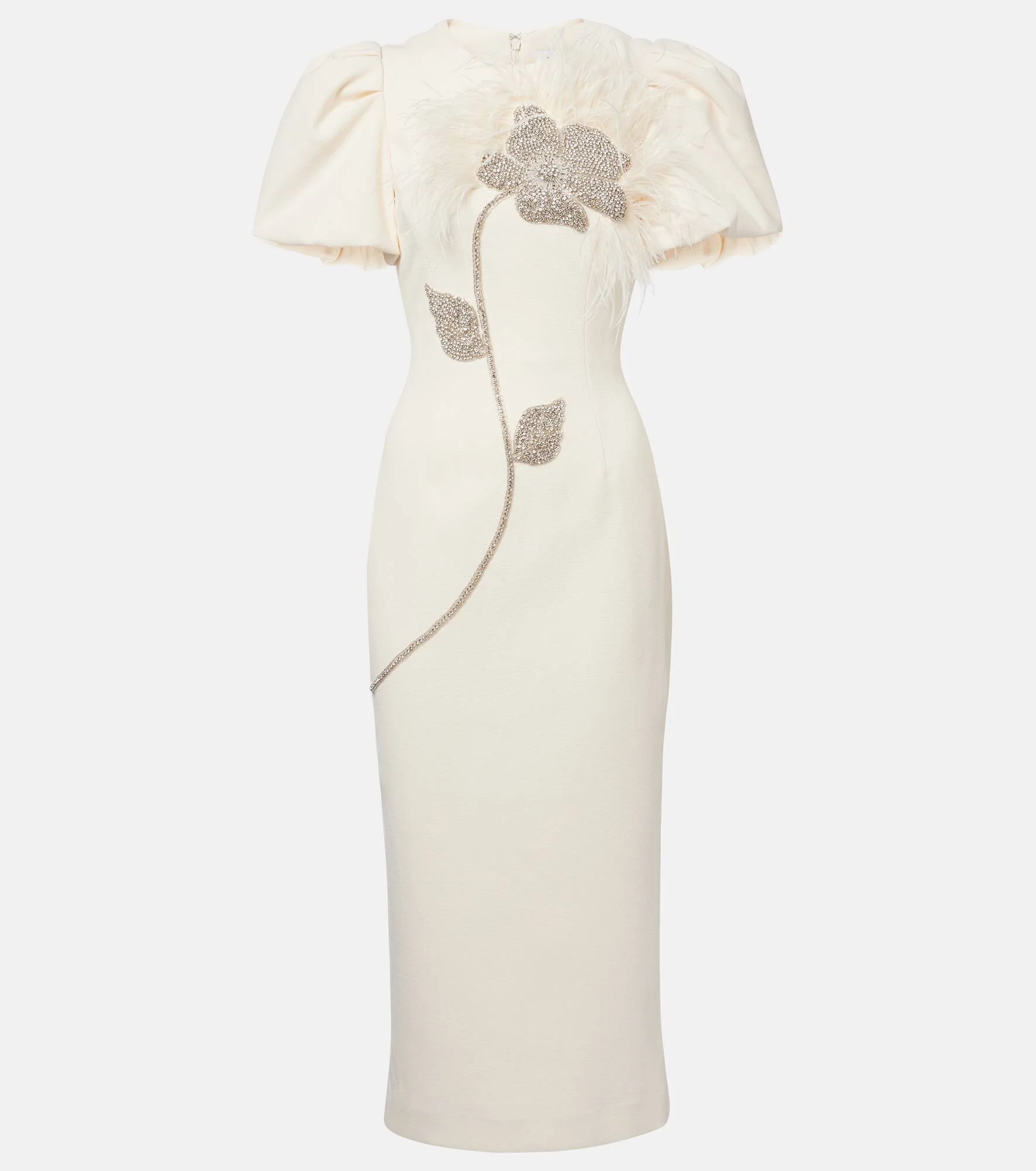 Embellished crêpe cocktail dress - 1