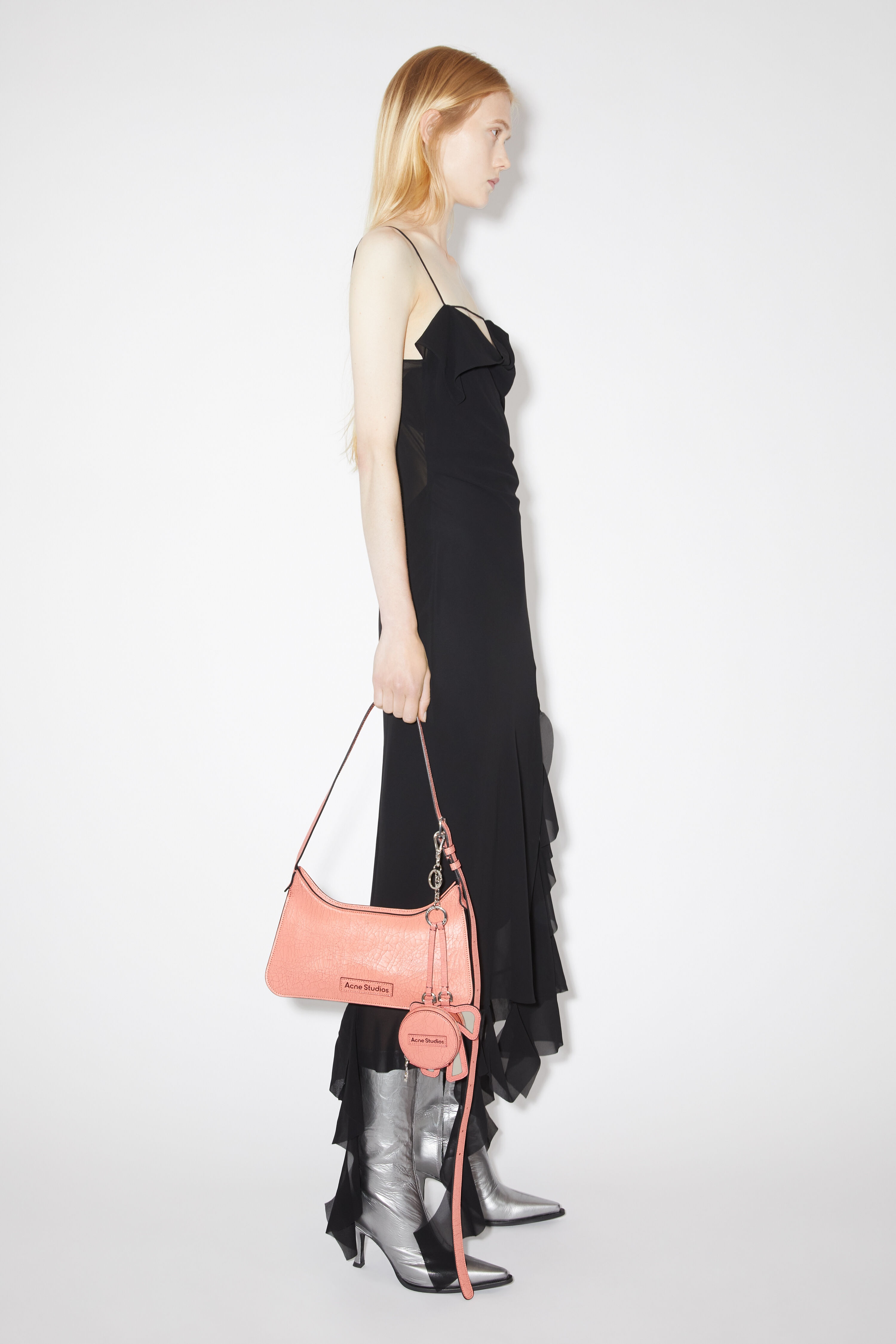 Coin wallet and bow mirror - Salmon pink 2