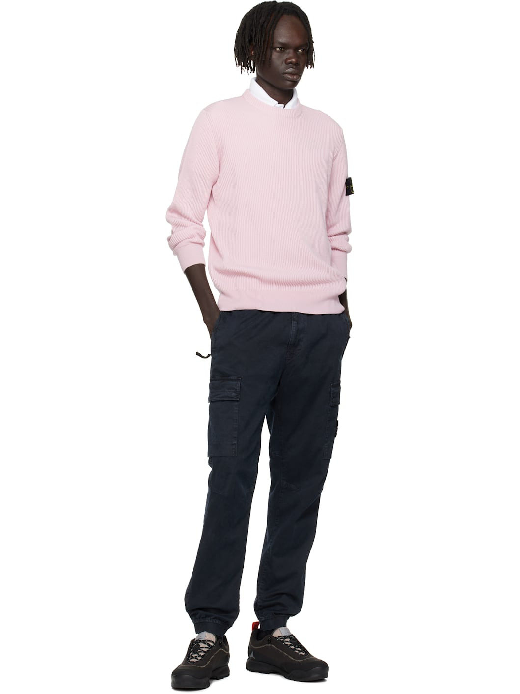 Pink 5100053 Full Rib RWS Wool Sweater - 5