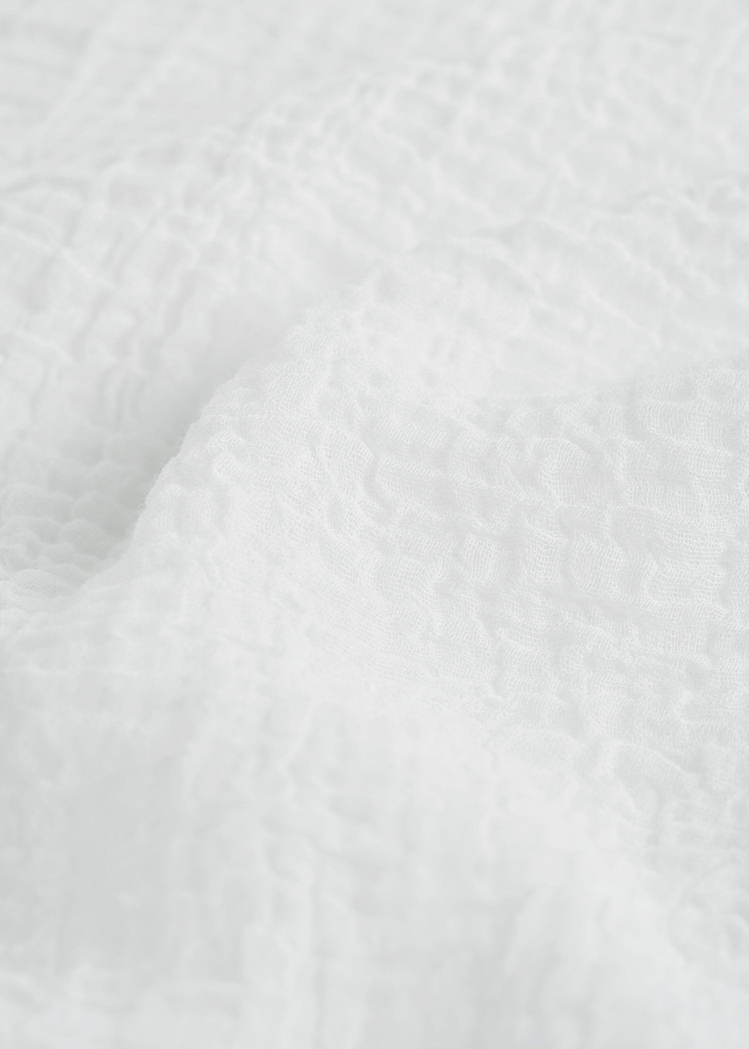 Crinkled scarf ecru - 4