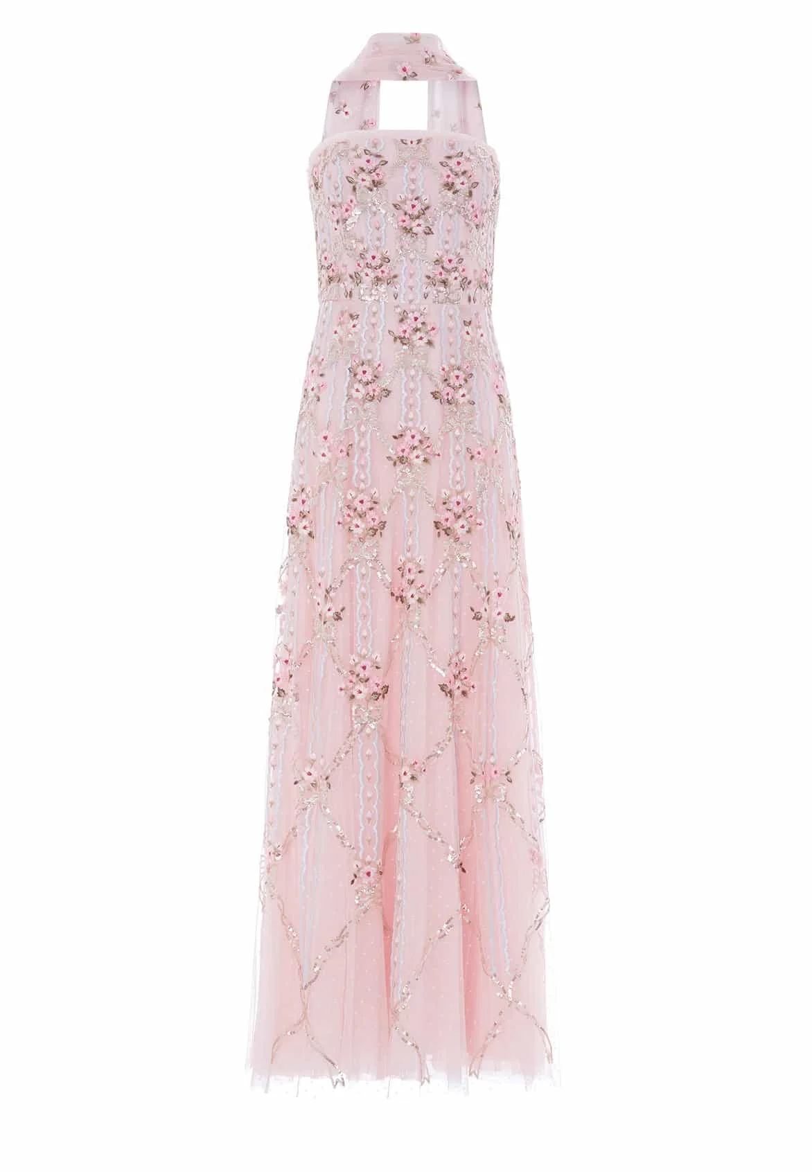 Lovers Lace Strapless Gown - 1