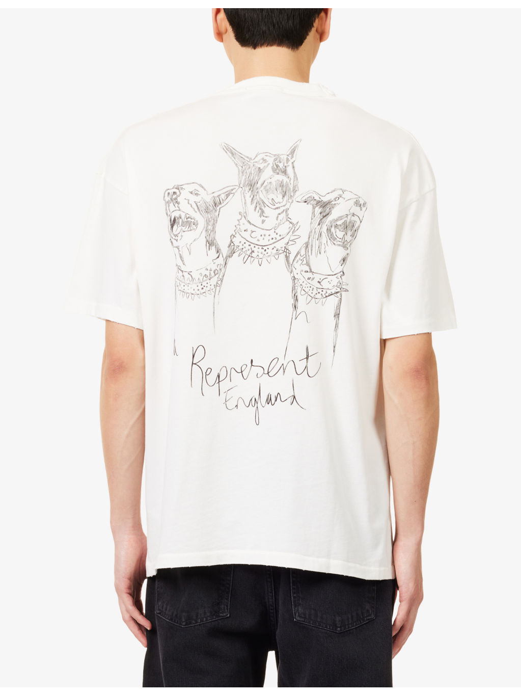 Hand Drawn Dogs Print T-Shirt - 4