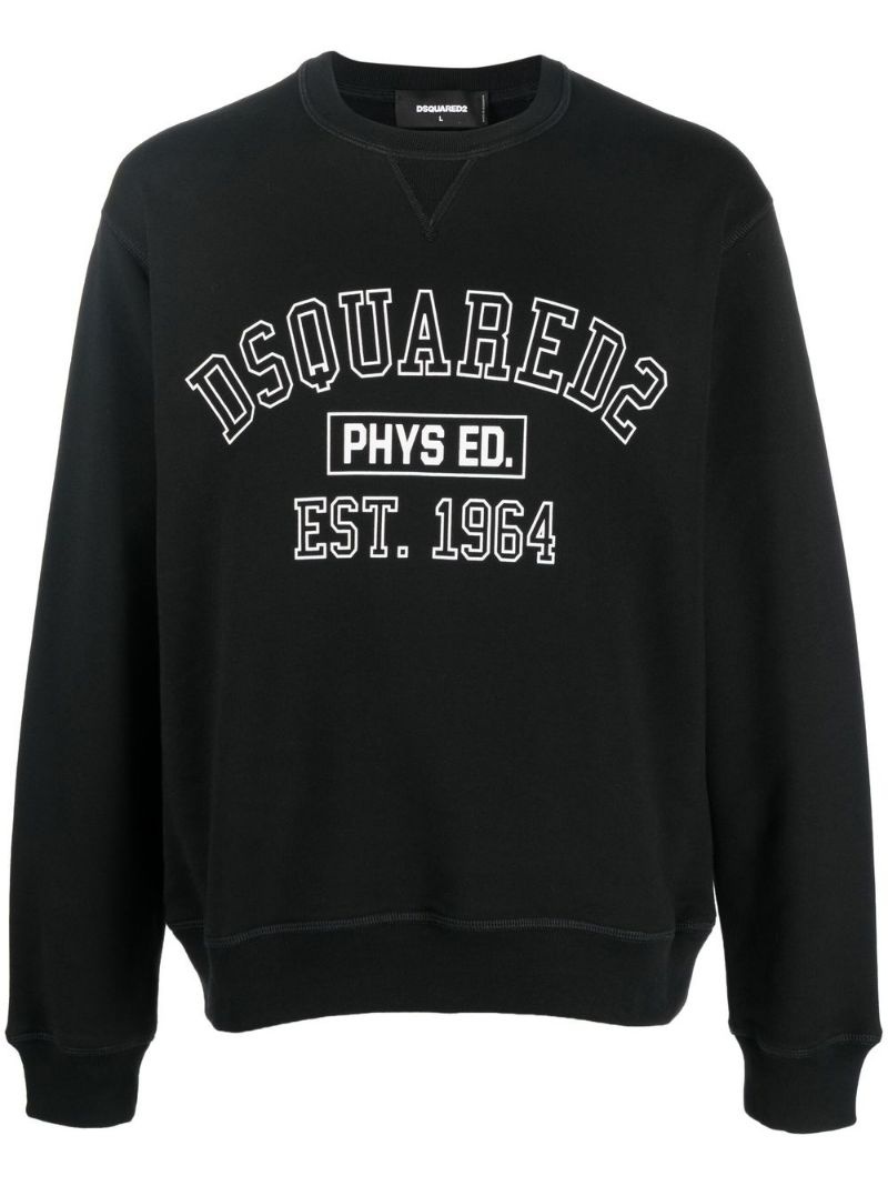 logo-print crew-neck sweatshirt - 1