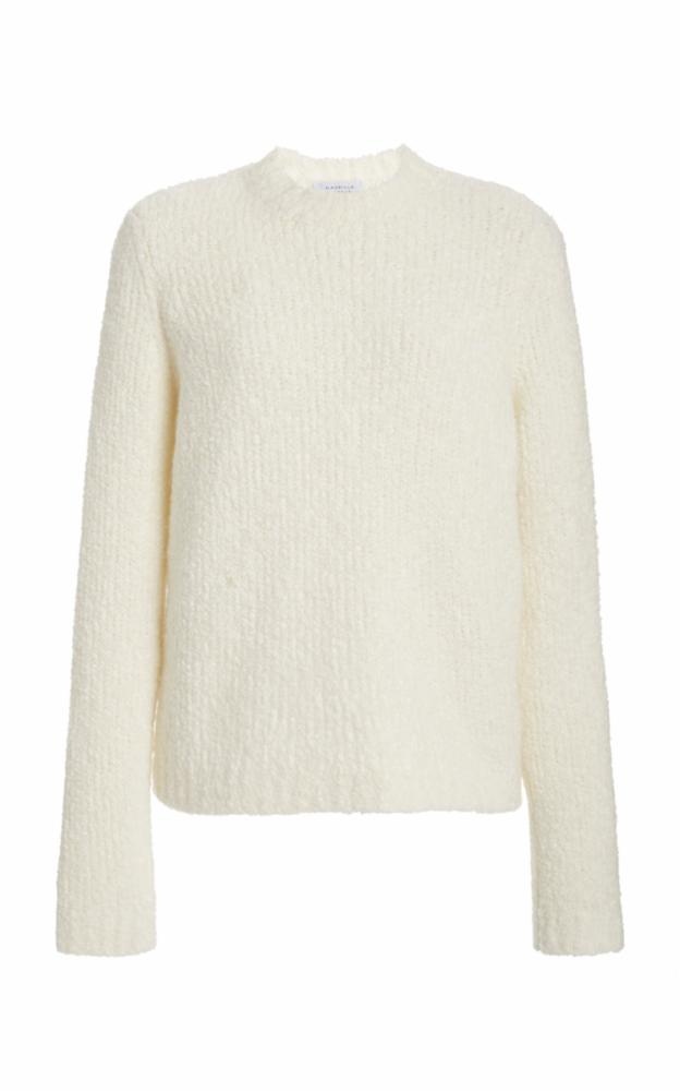 Philippe Sweater in Ivory Cashmere Boucle - 1