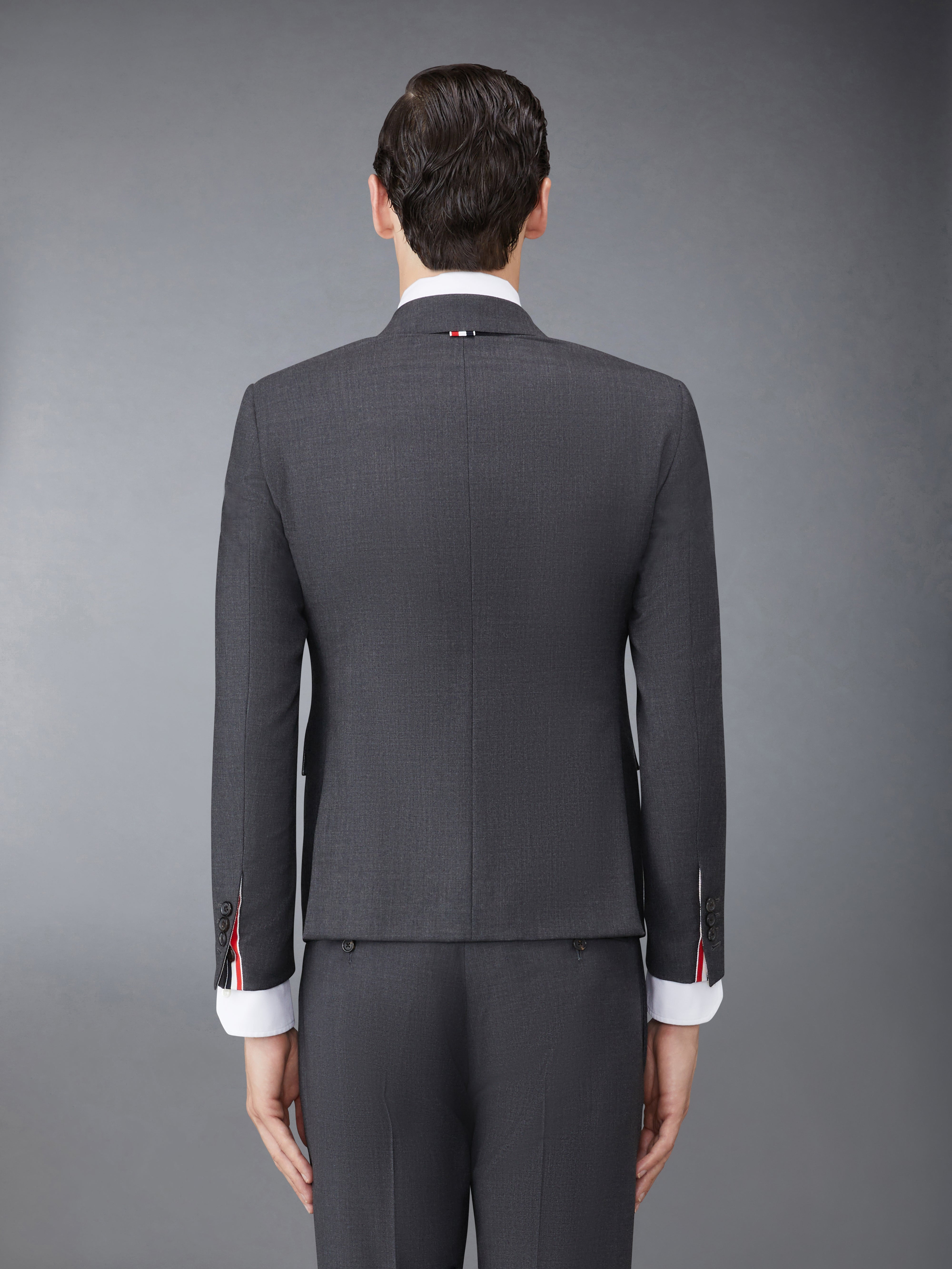 Dark Grey Super 120s Twill High Armhole Sport Coat - 2