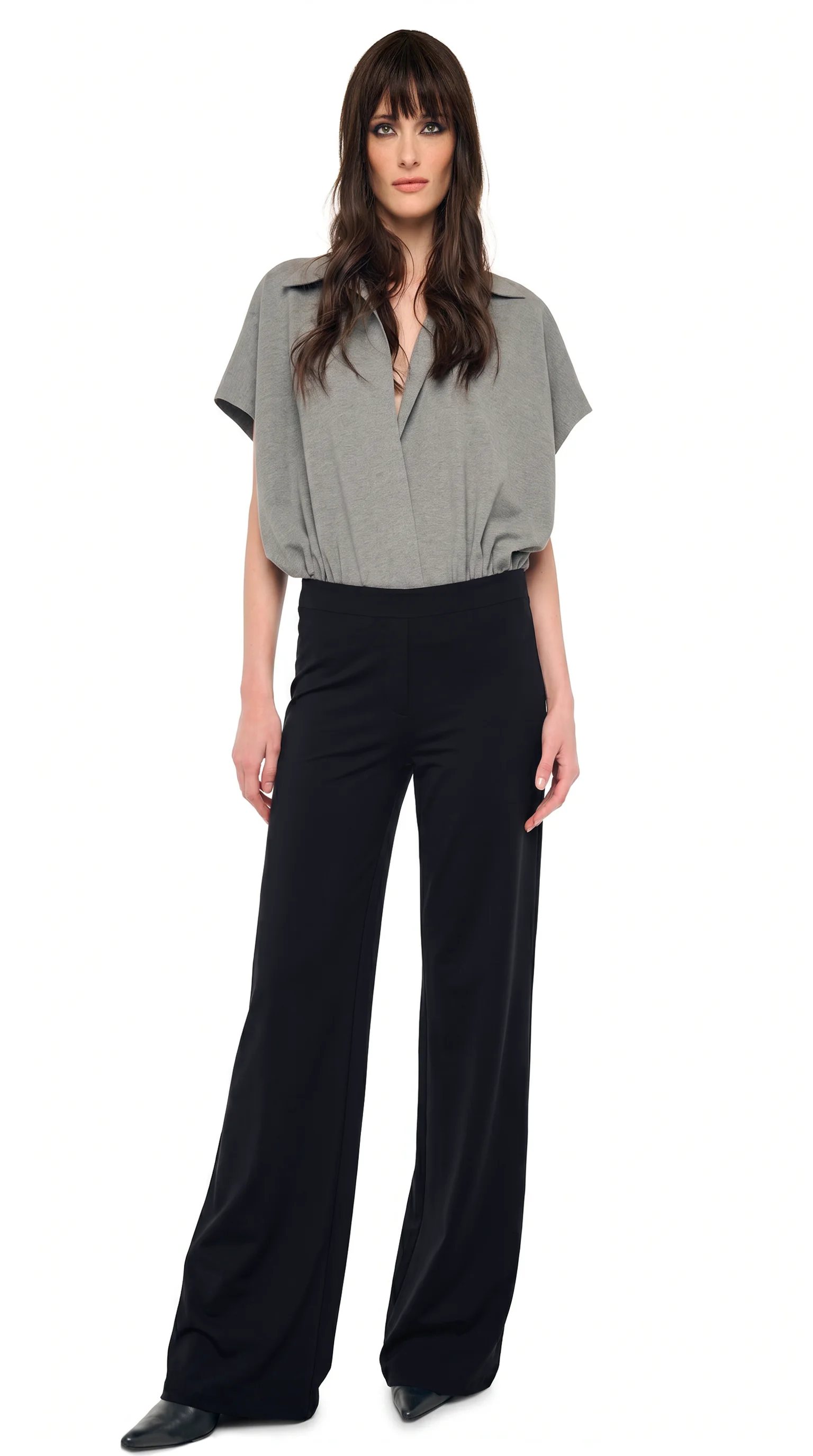 FLAT FRONT WIDE PANT - 1