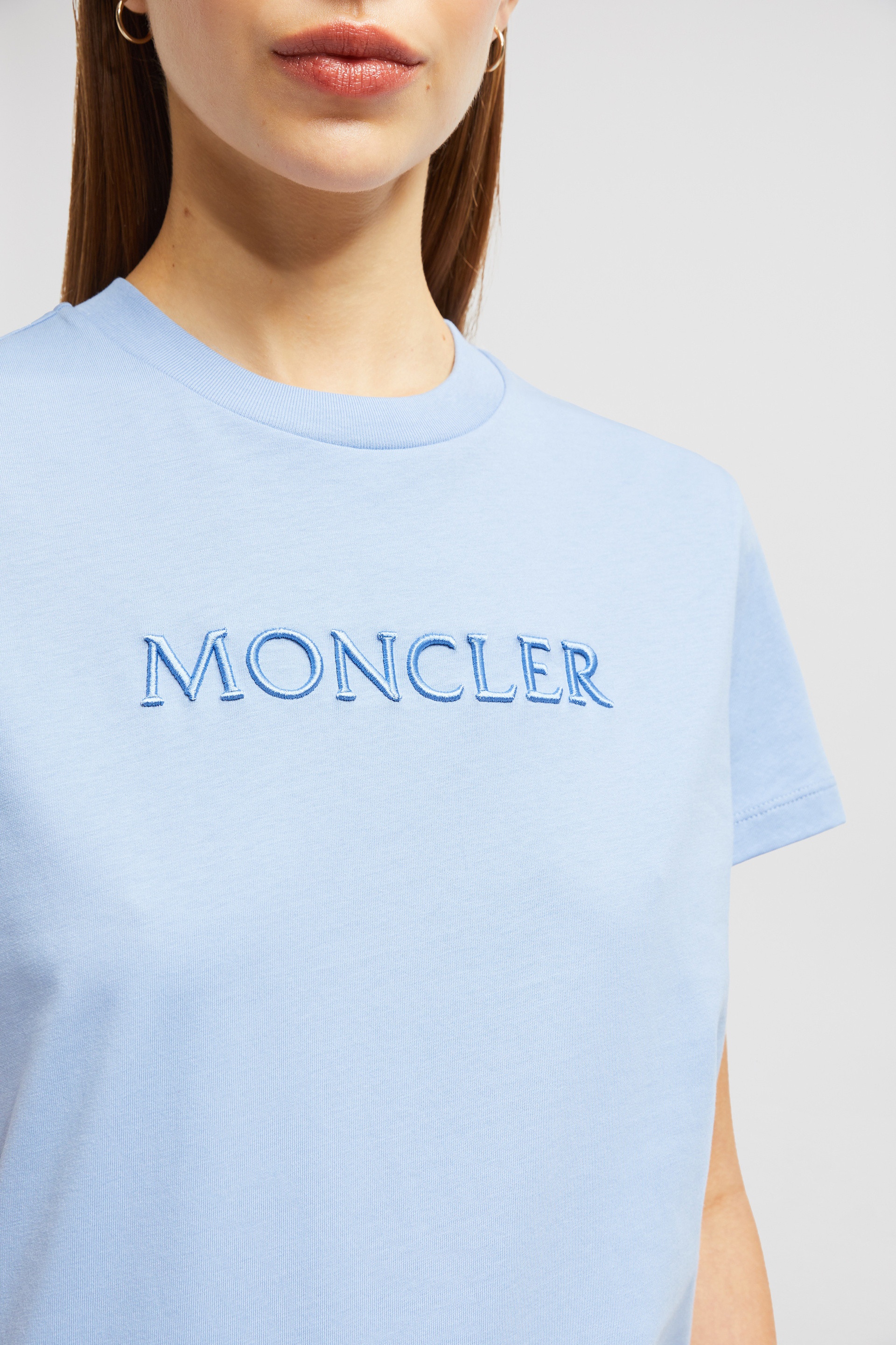Embroidered Tonal Logo Cotton T-Shirt - 6
