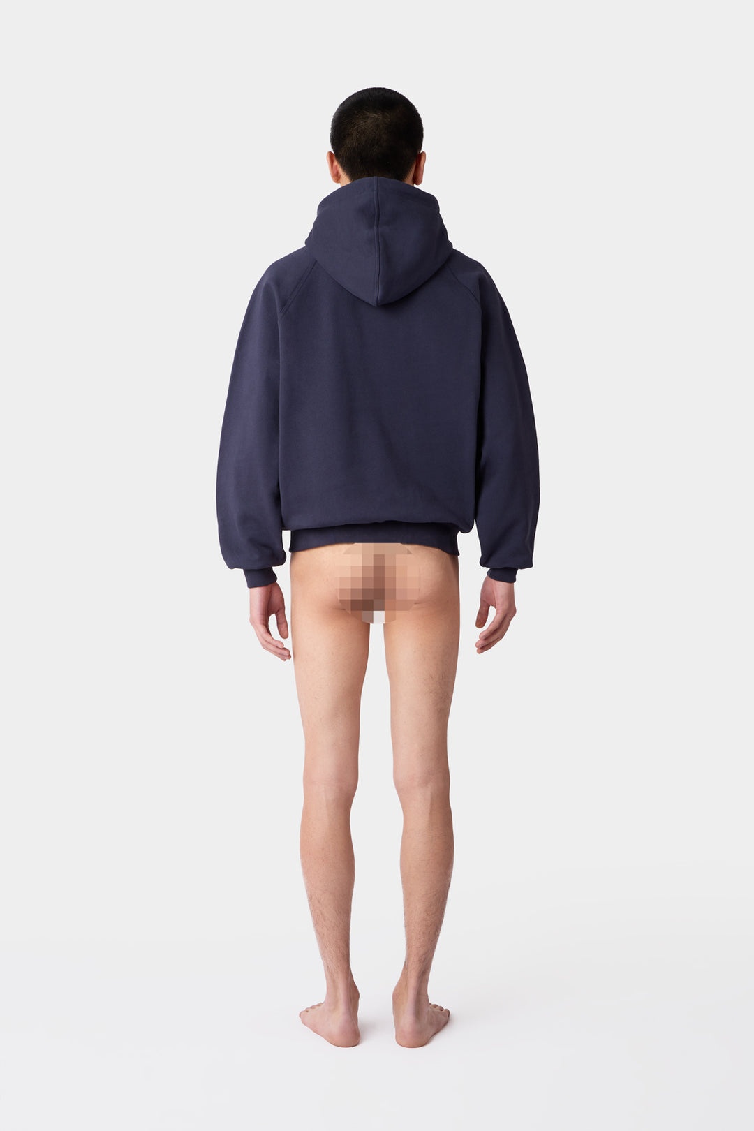 SMALL LOGO EMBROIDERED HOODIE /  blue - 8