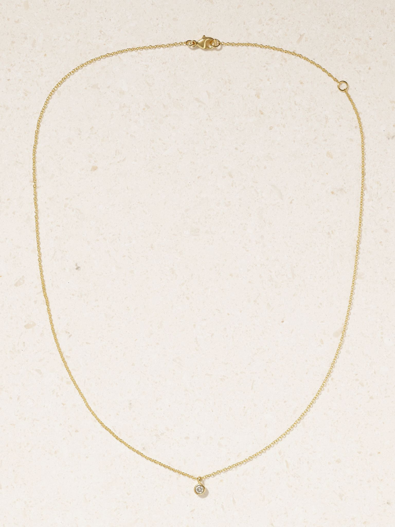 Essential 14-karat gold diamond necklace Gold - 4