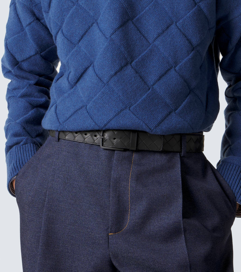 Bottega Veneta Intrecciato leather belt outlook