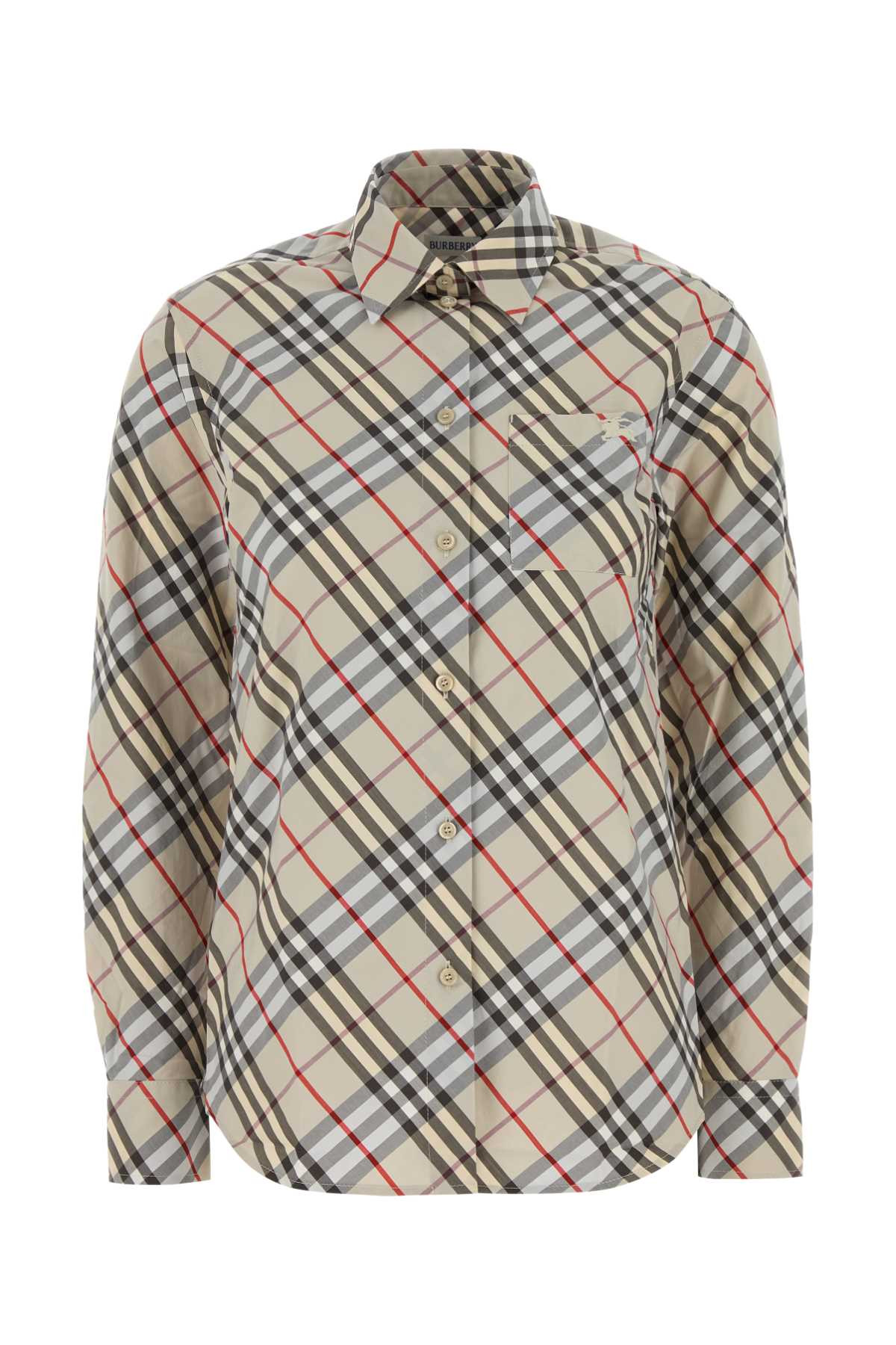 Burberry Women Embroidered Poplin Shirt - 1