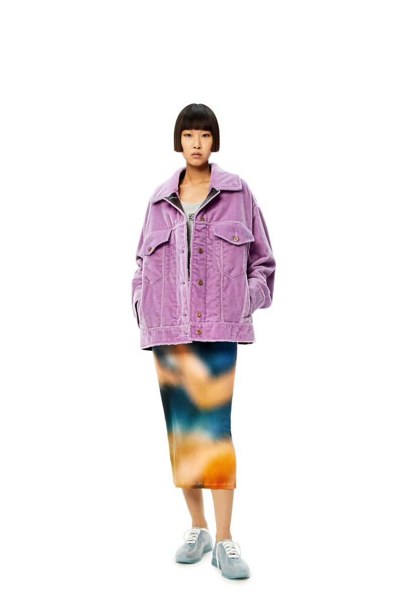 Loewe Blur print tube skirt in cotton outlook