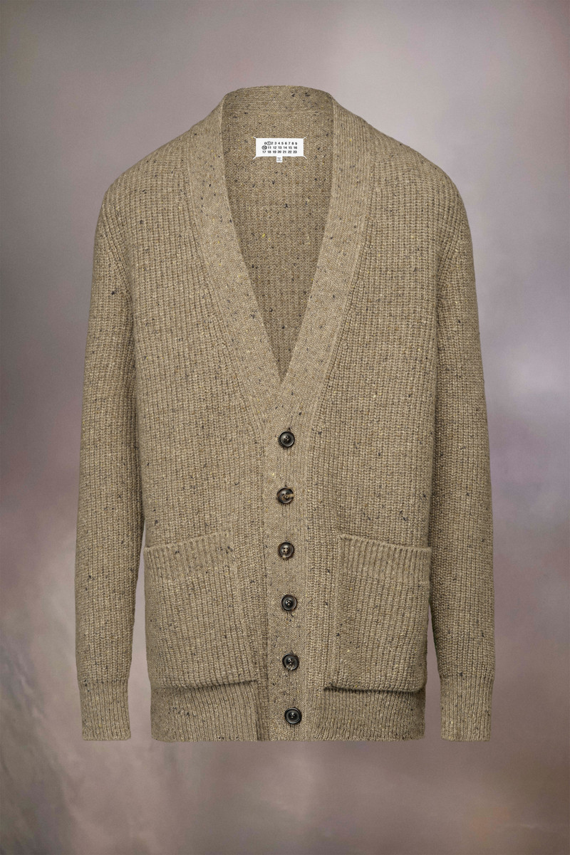 Maison Margiela Donegal classic knit cardigan outlook