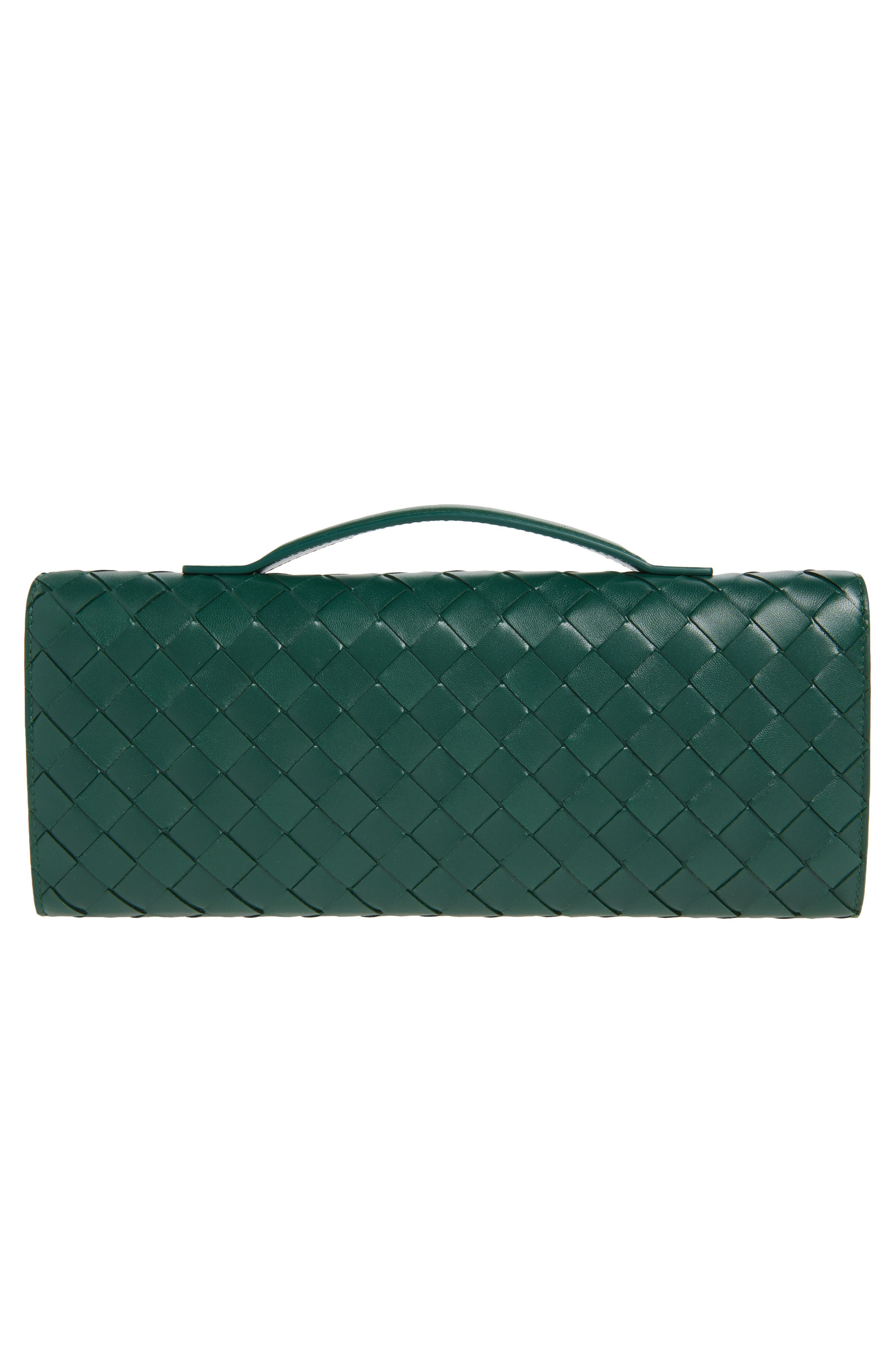 Bottega Veneta Long Andiamo Intrecciato Clutch Bag in 3050 Emerald Green-M Bras at Nordstrom - 3