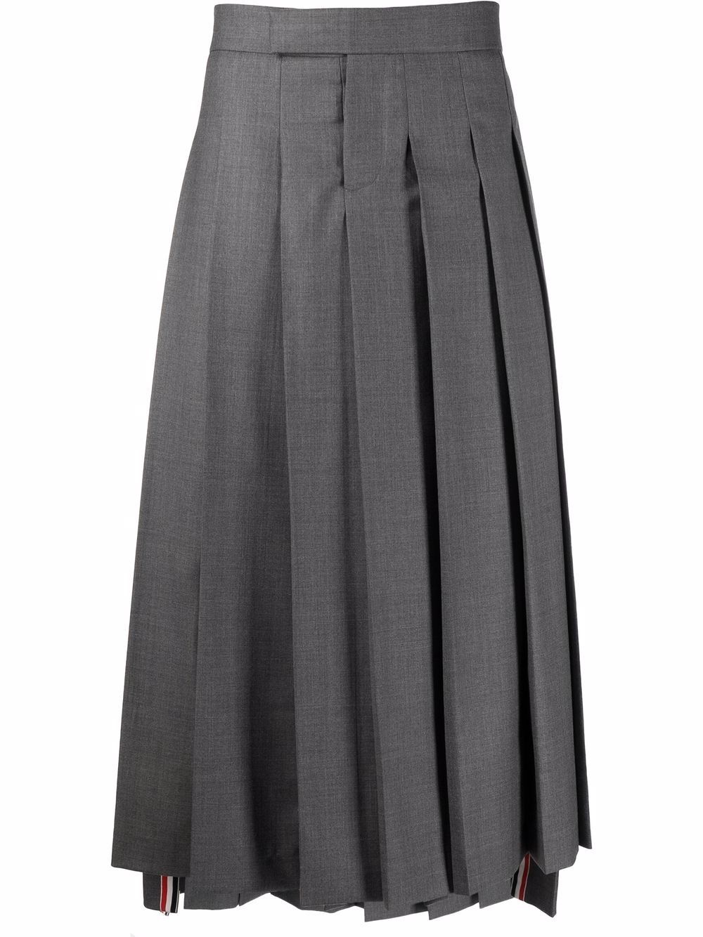 pleated twill skirt - 1