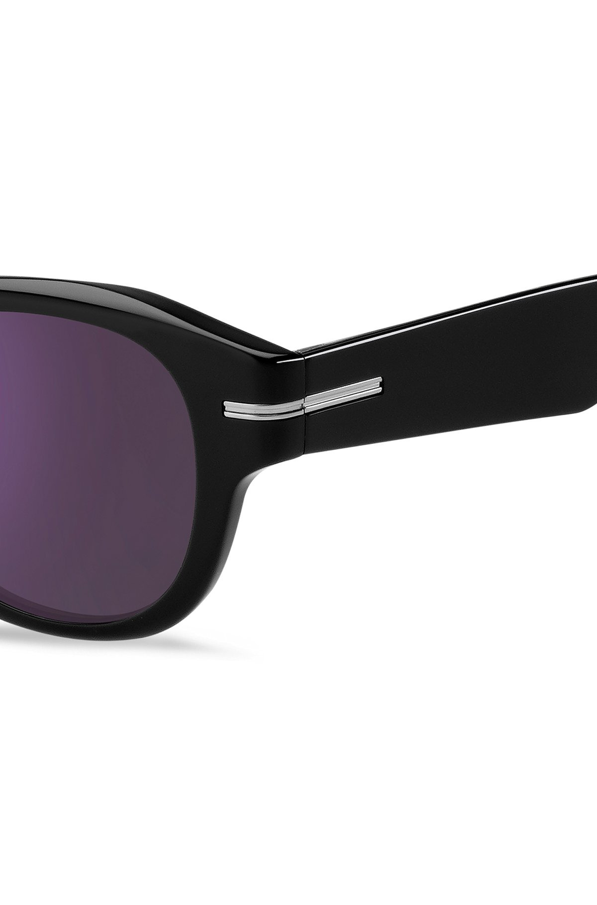 BLACK-ACETATE SUNGLASSES WITH VIOLET LENSES - 2