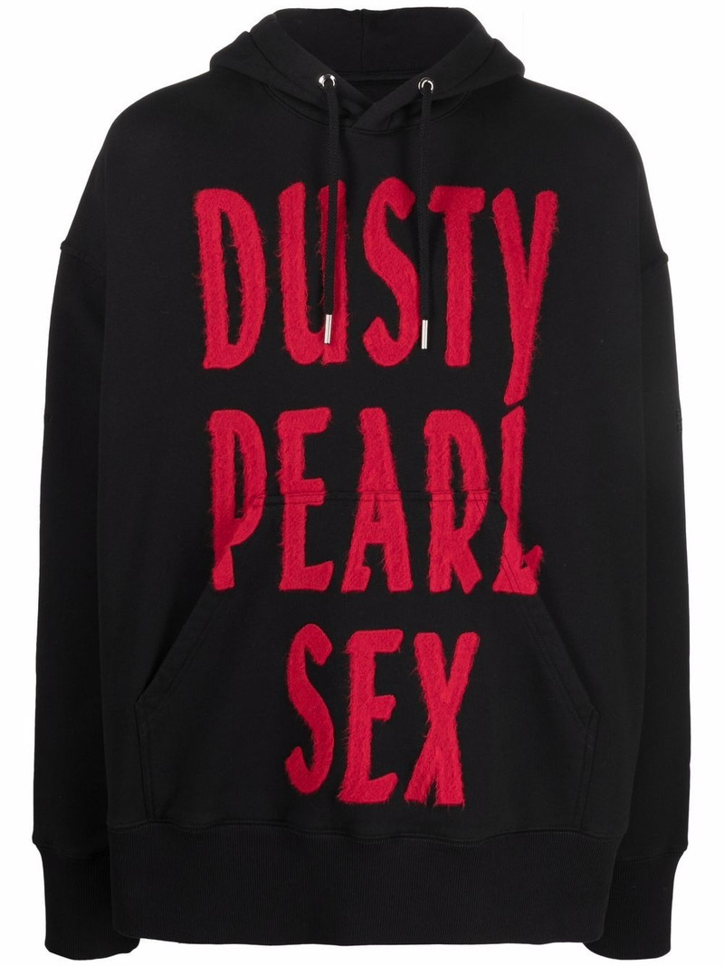 slogan-print hoodie 1