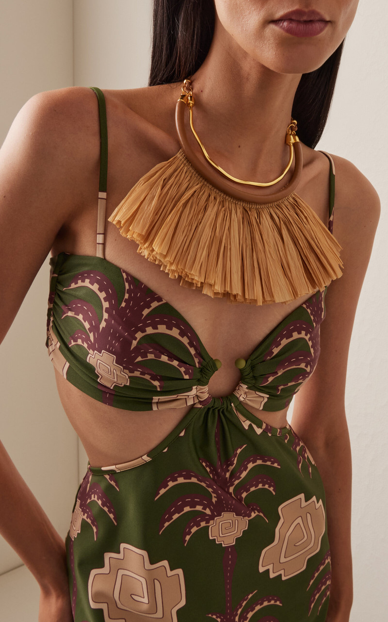 Johanna Ortiz Tequila Sunrise Statement Necklace brown outlook