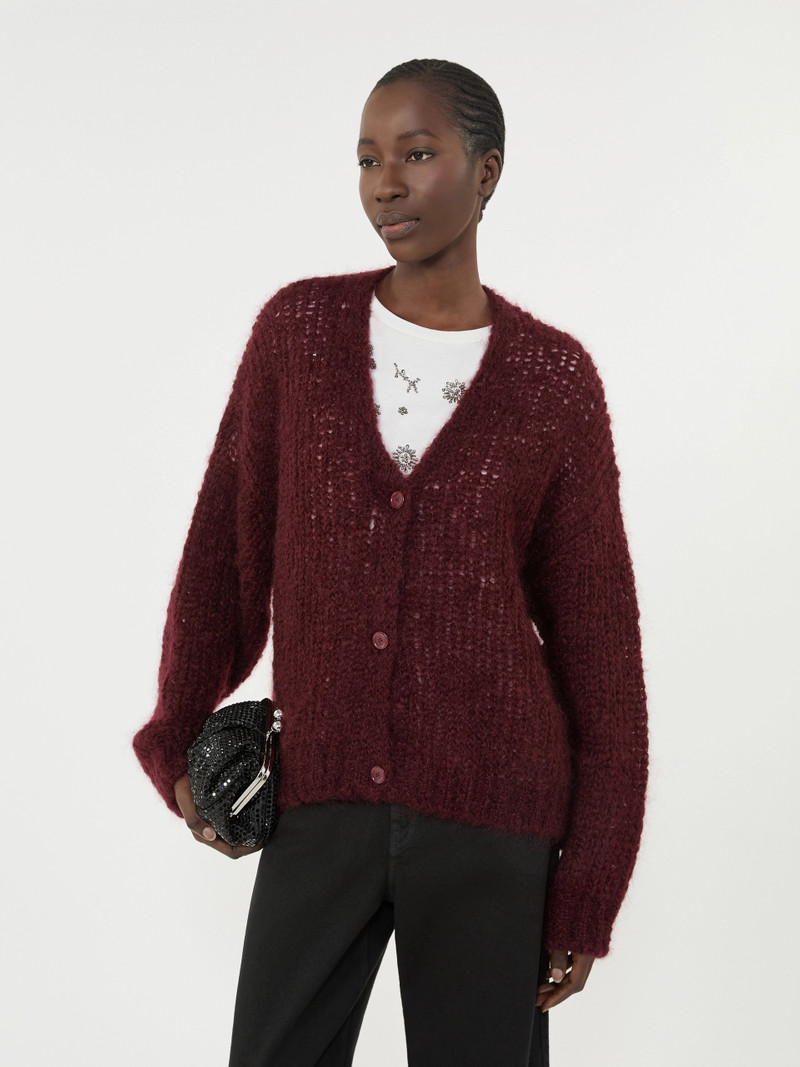 DANZA Mohair cardigan - BORDEAUX 5
