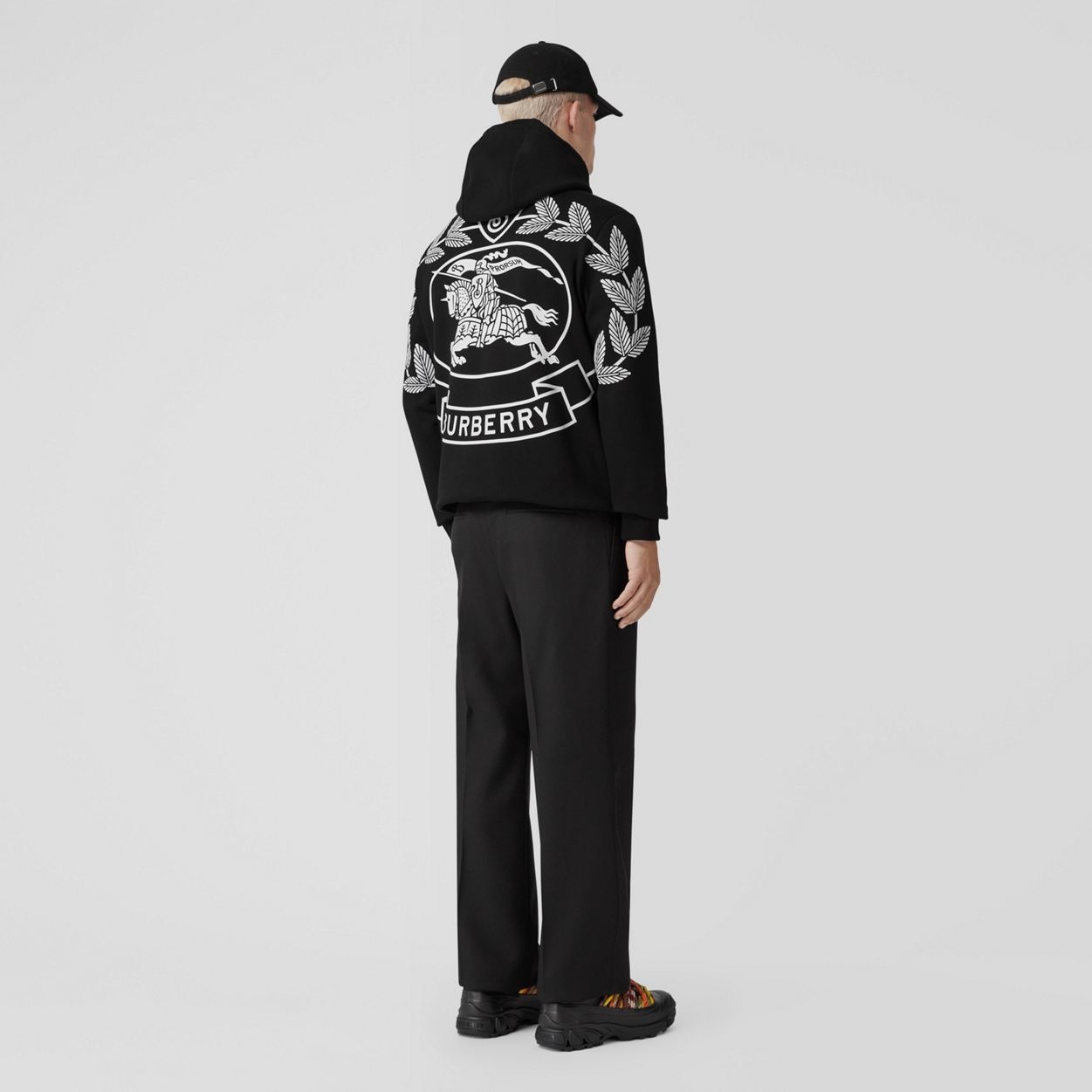 Burberry EKD Print Cotton Blend Hoodie | REVERSIBLE