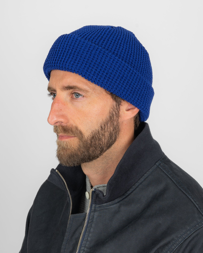 ROTOTO® ROTOTO - COTTON WAFFLE KNIT WATCH CAP - ROYAL BLUE outlook