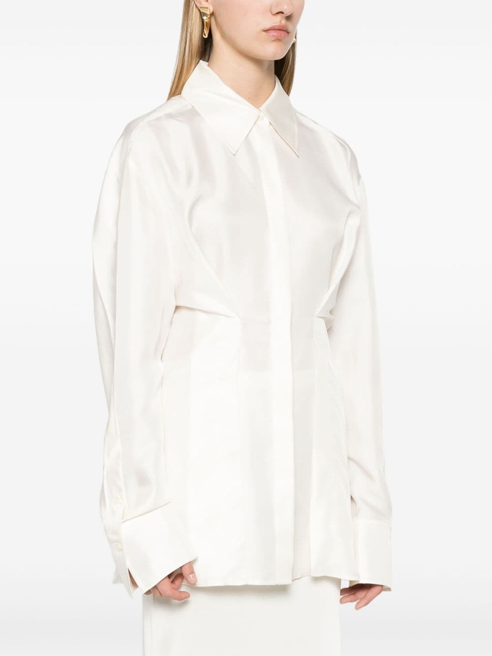 Waisted silk shirt - 3