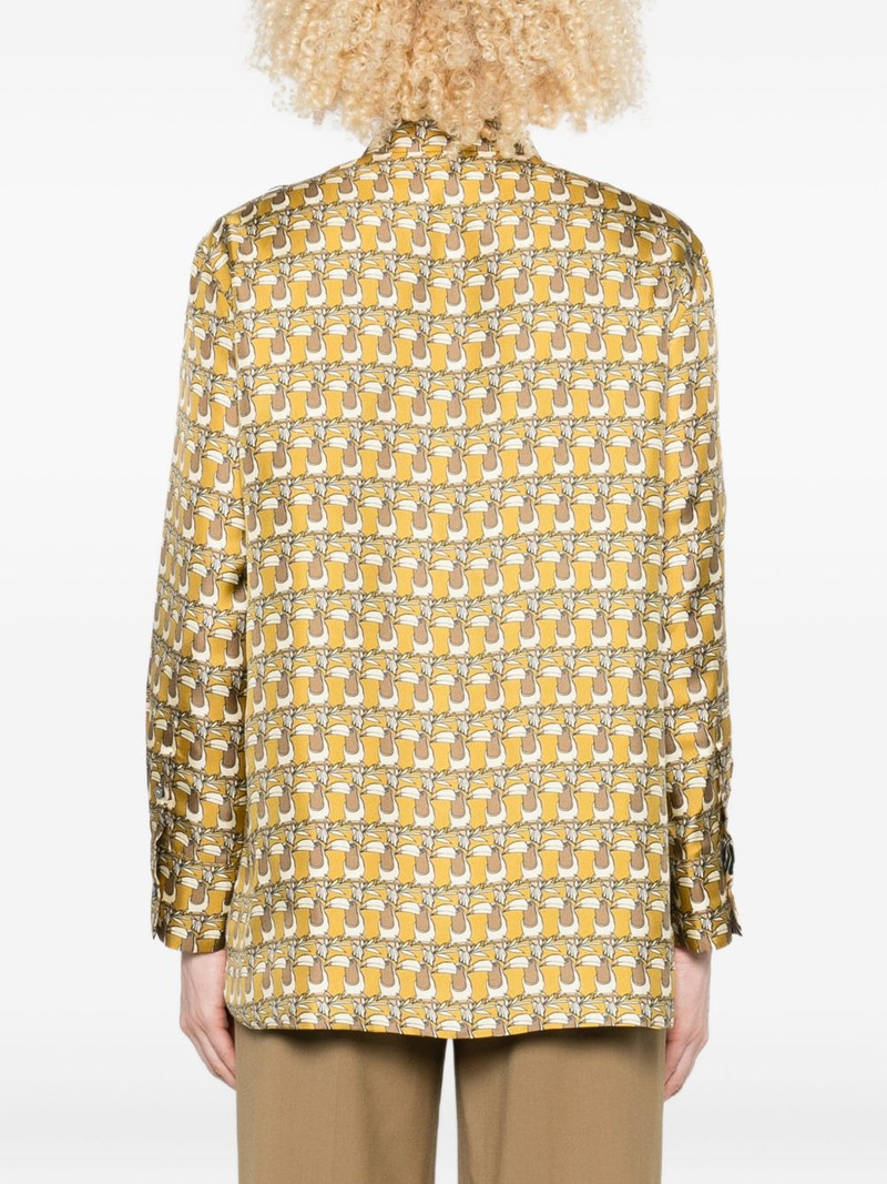 printed button-down silk shirt 4
