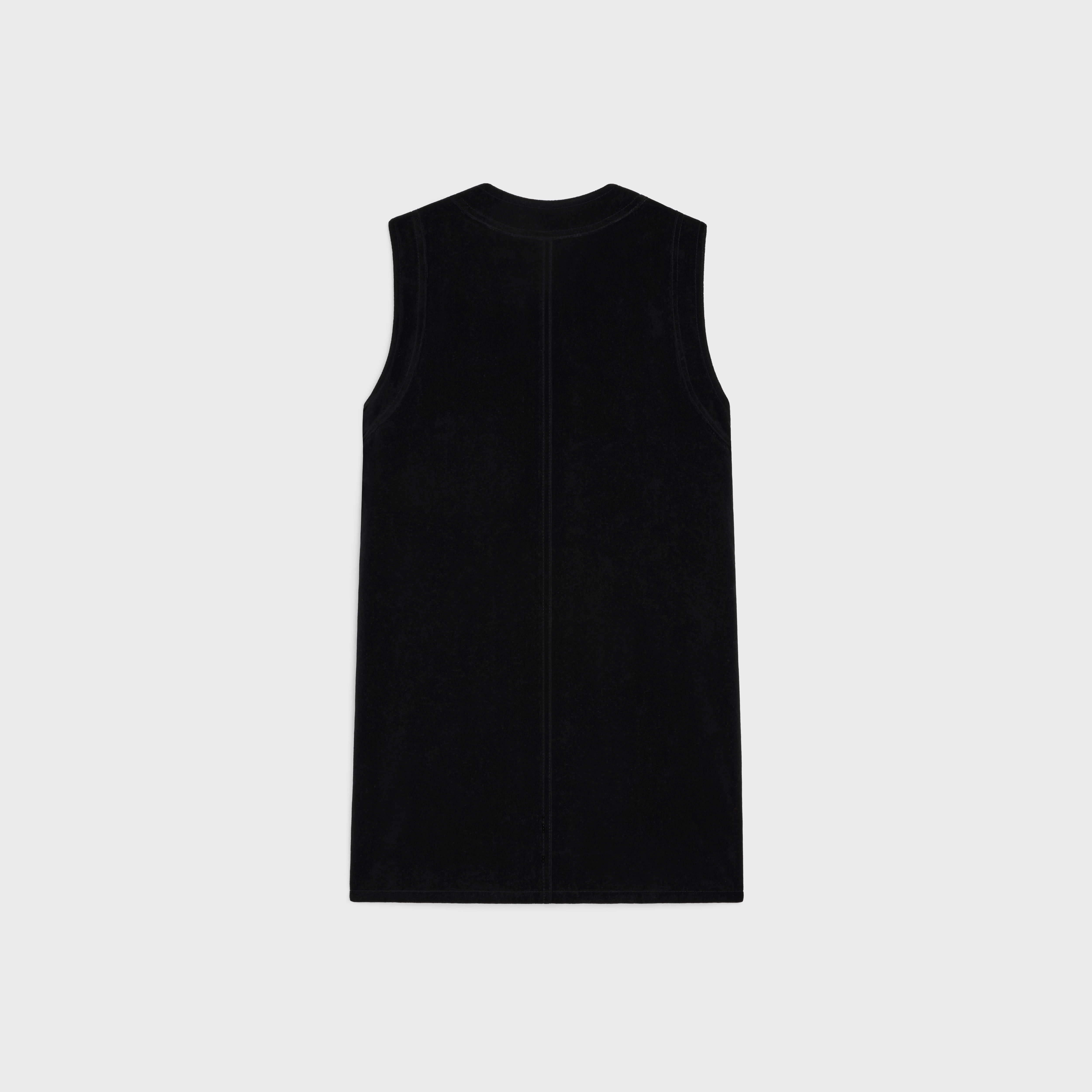 trapeze mini dress in velvet - 2
